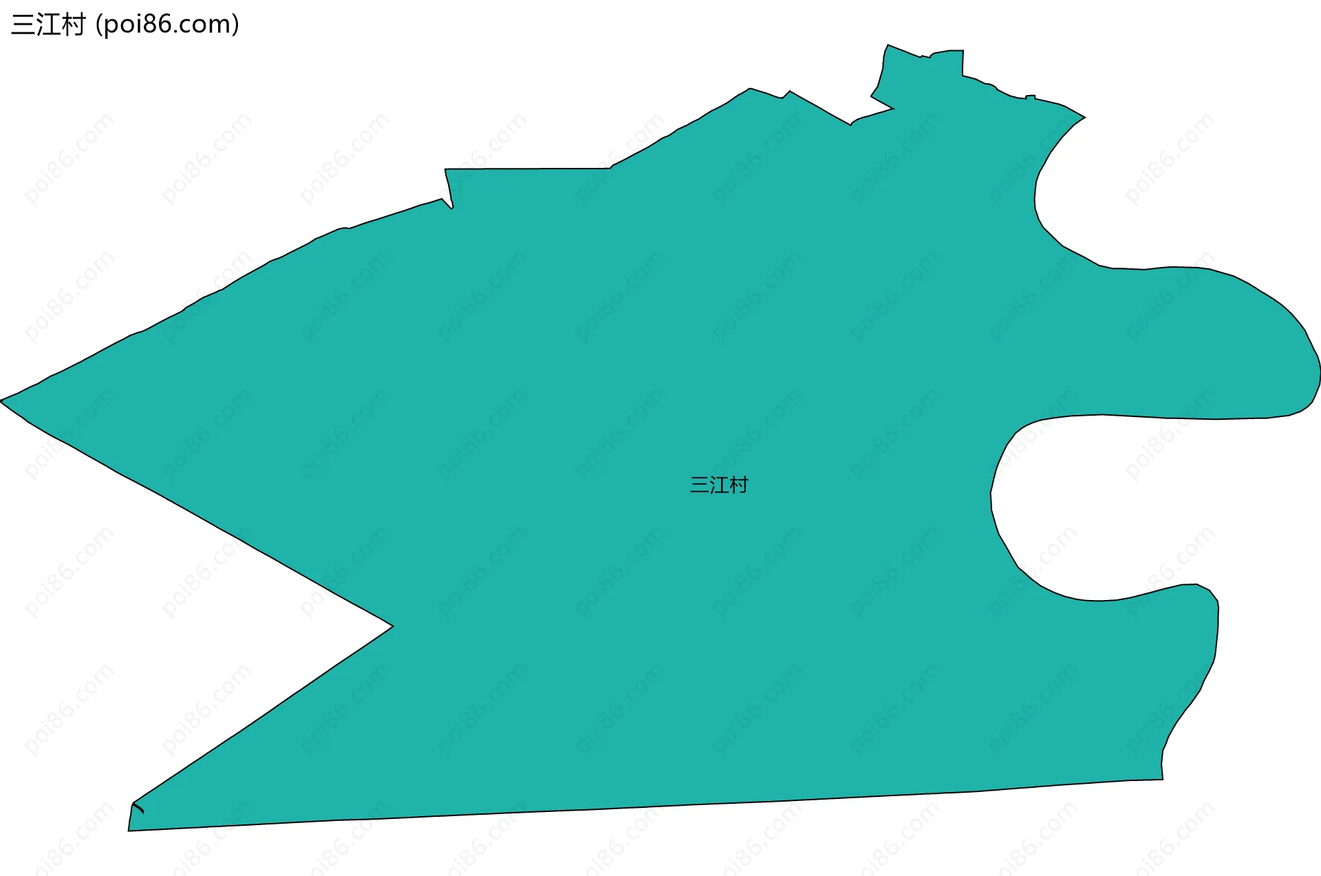 三江村边界地图