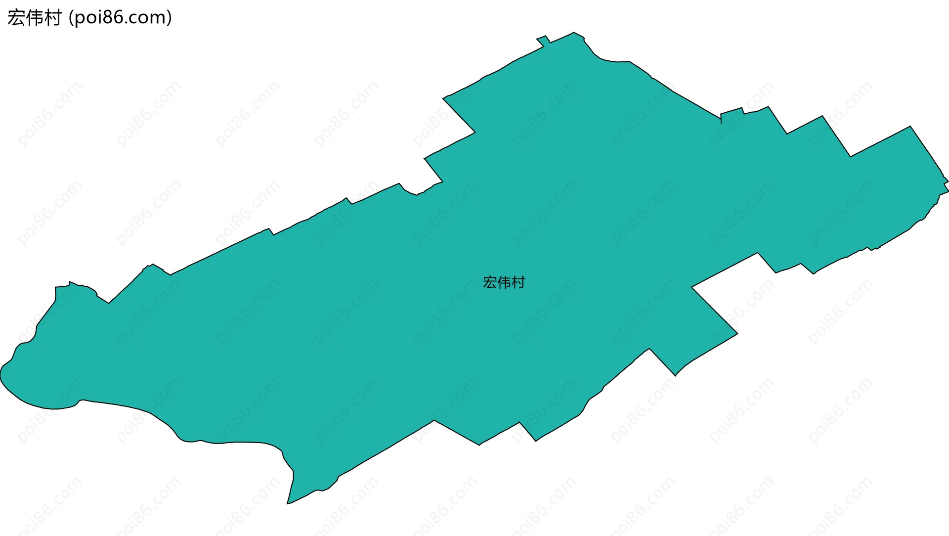 宏伟村边界地图