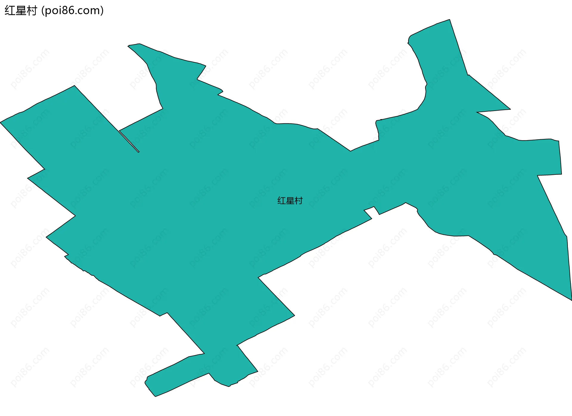 红星村边界地图