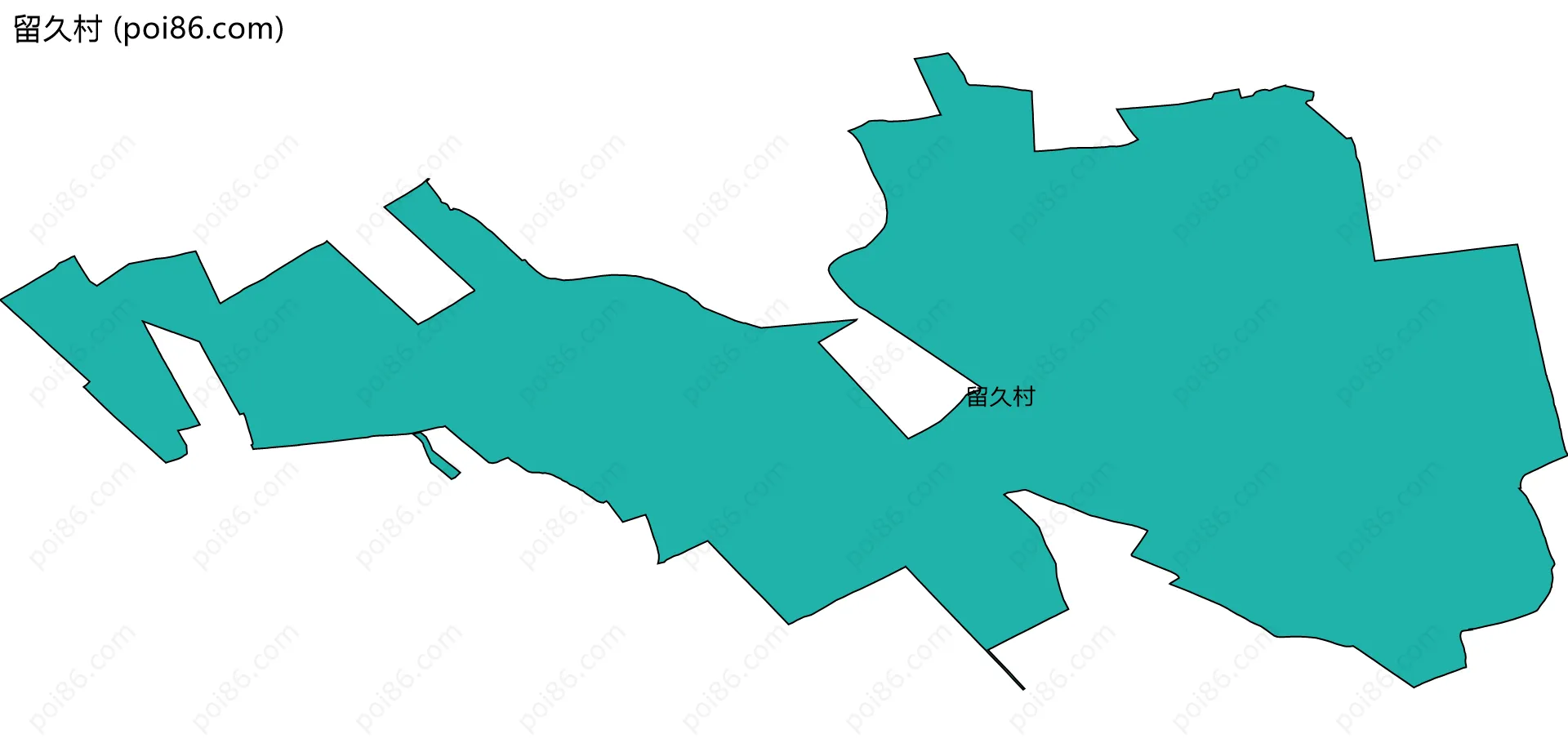 留久村边界地图