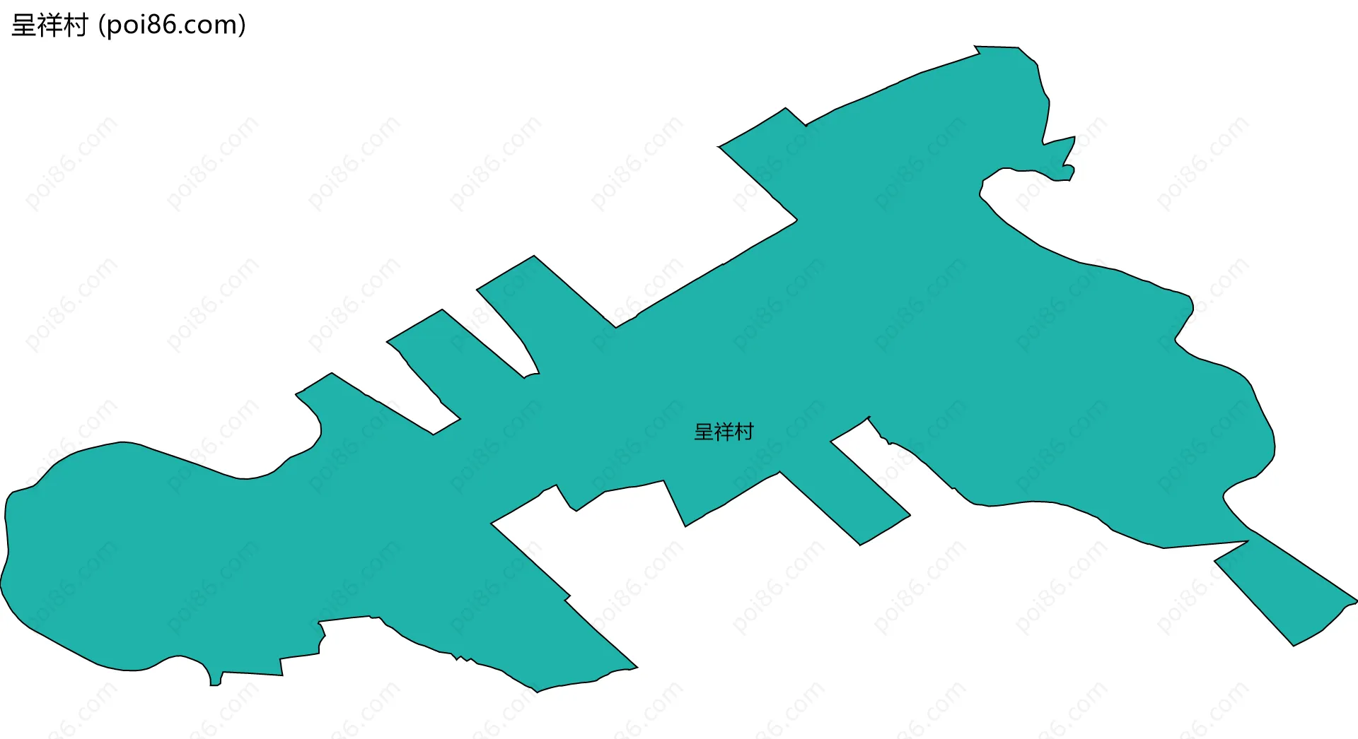 呈祥村边界地图