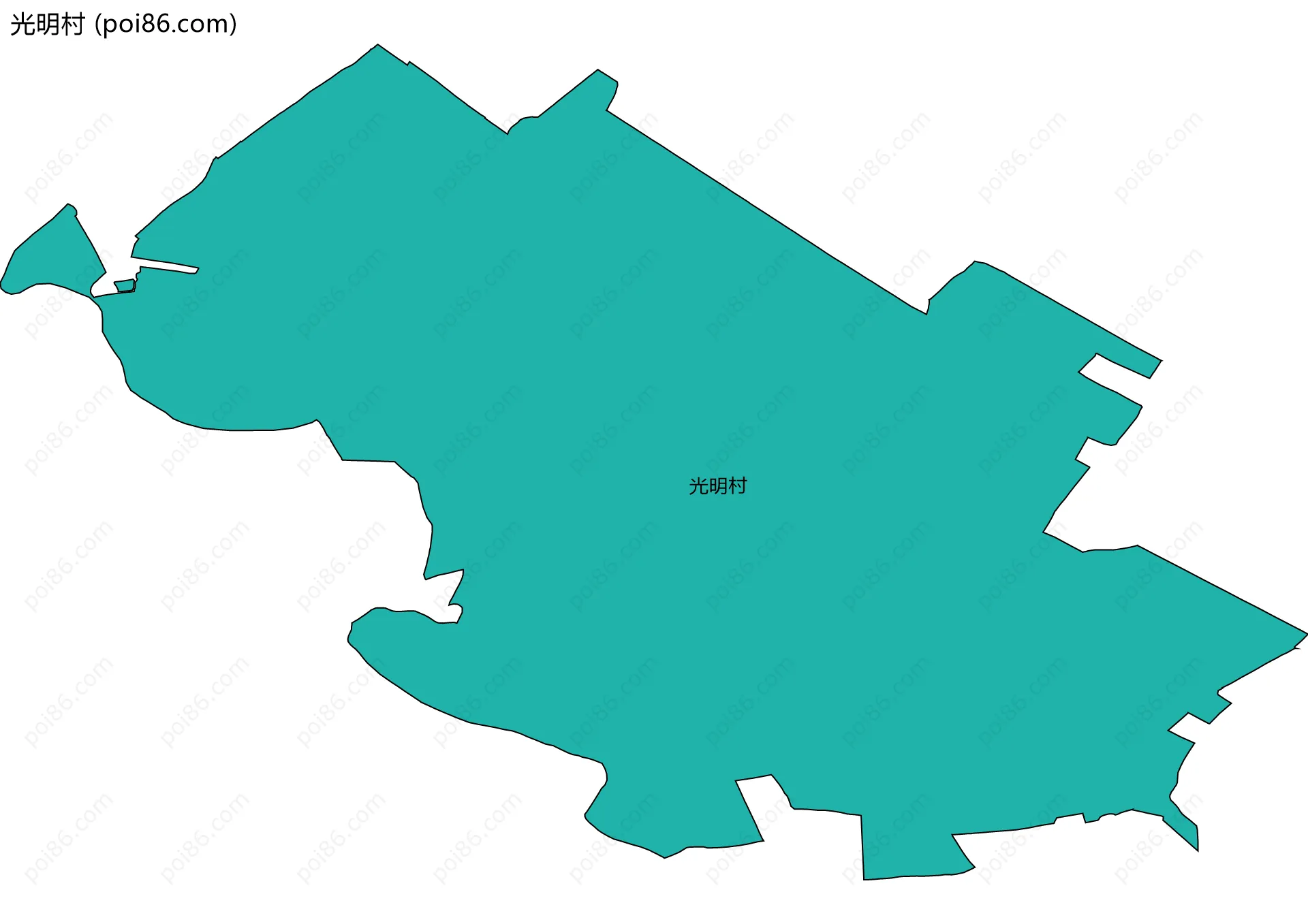光明村边界地图