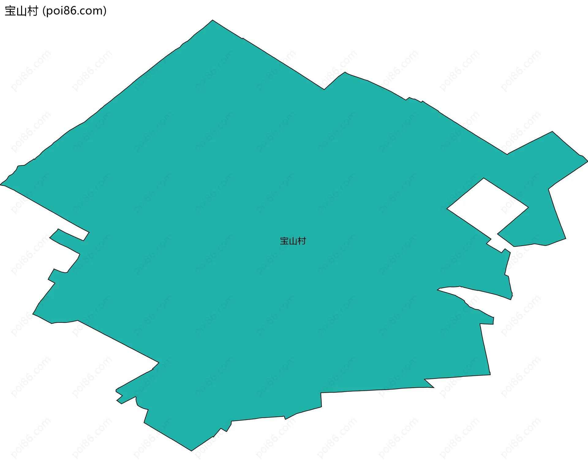 宝山村边界地图
