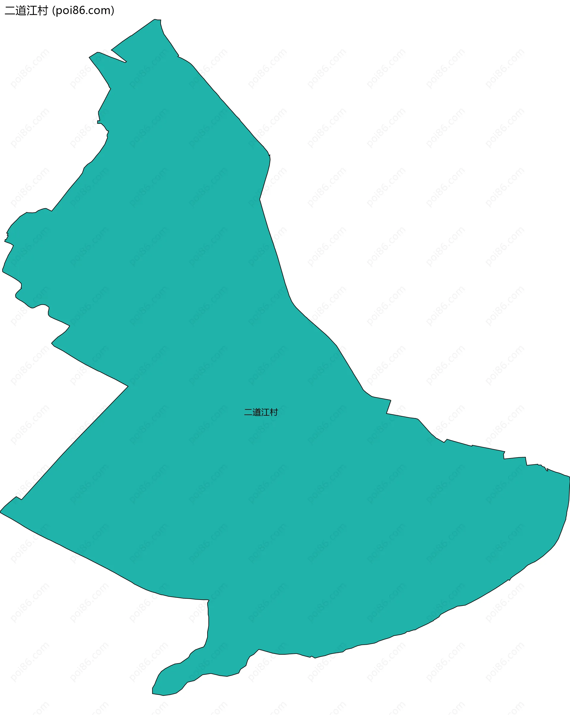 二道江村边界地图