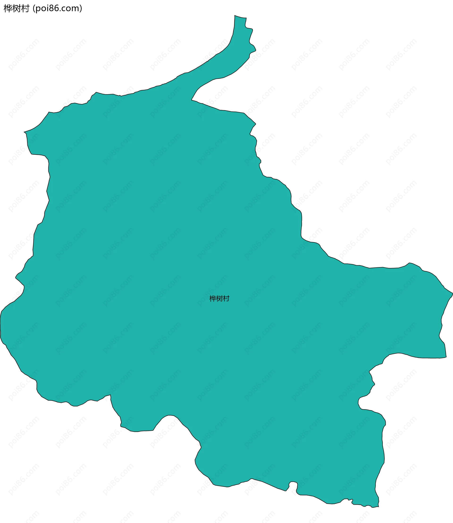 桦树村边界地图