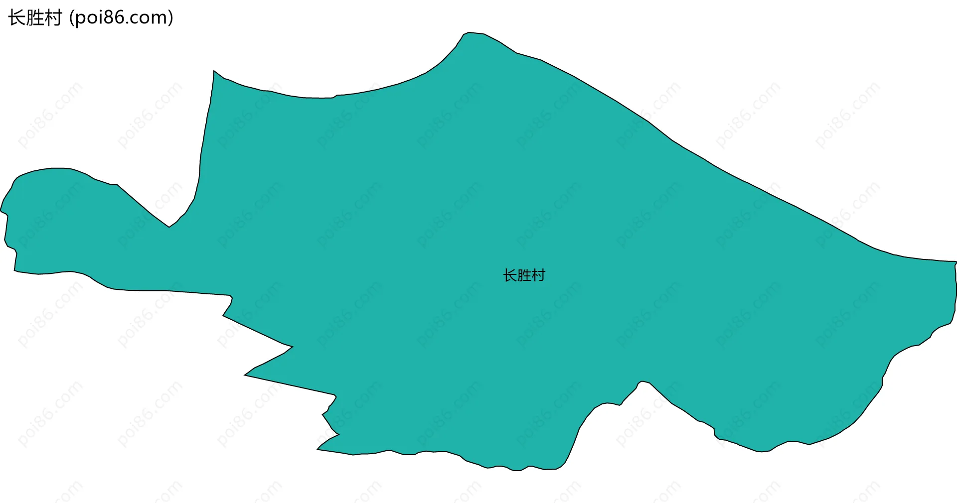 长胜村边界地图