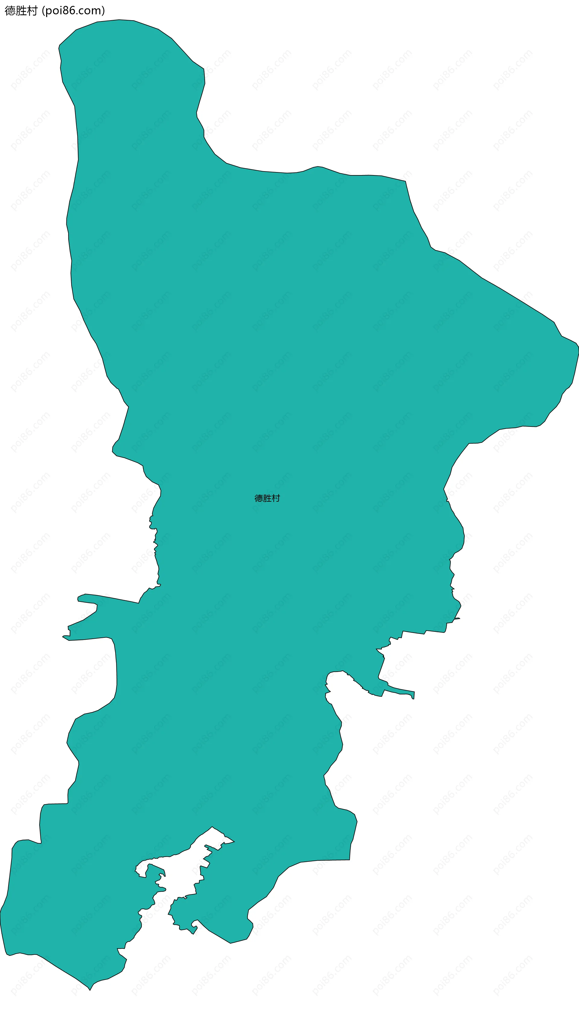 德胜村边界地图