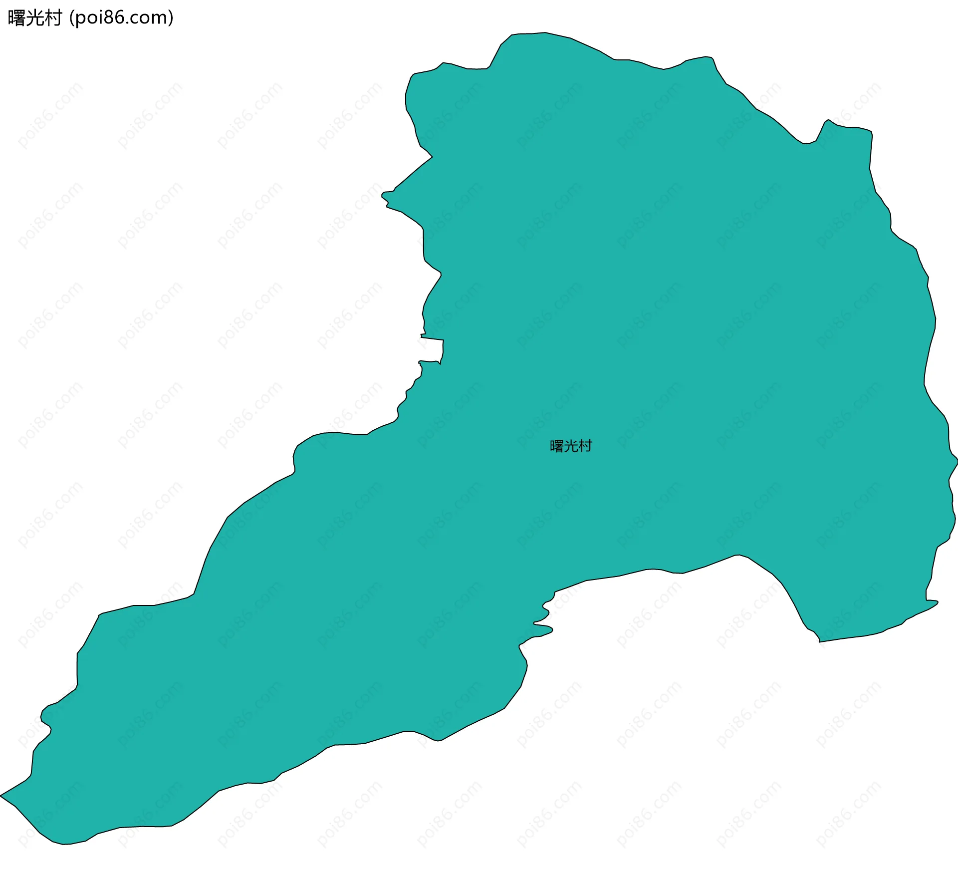 曙光村边界地图