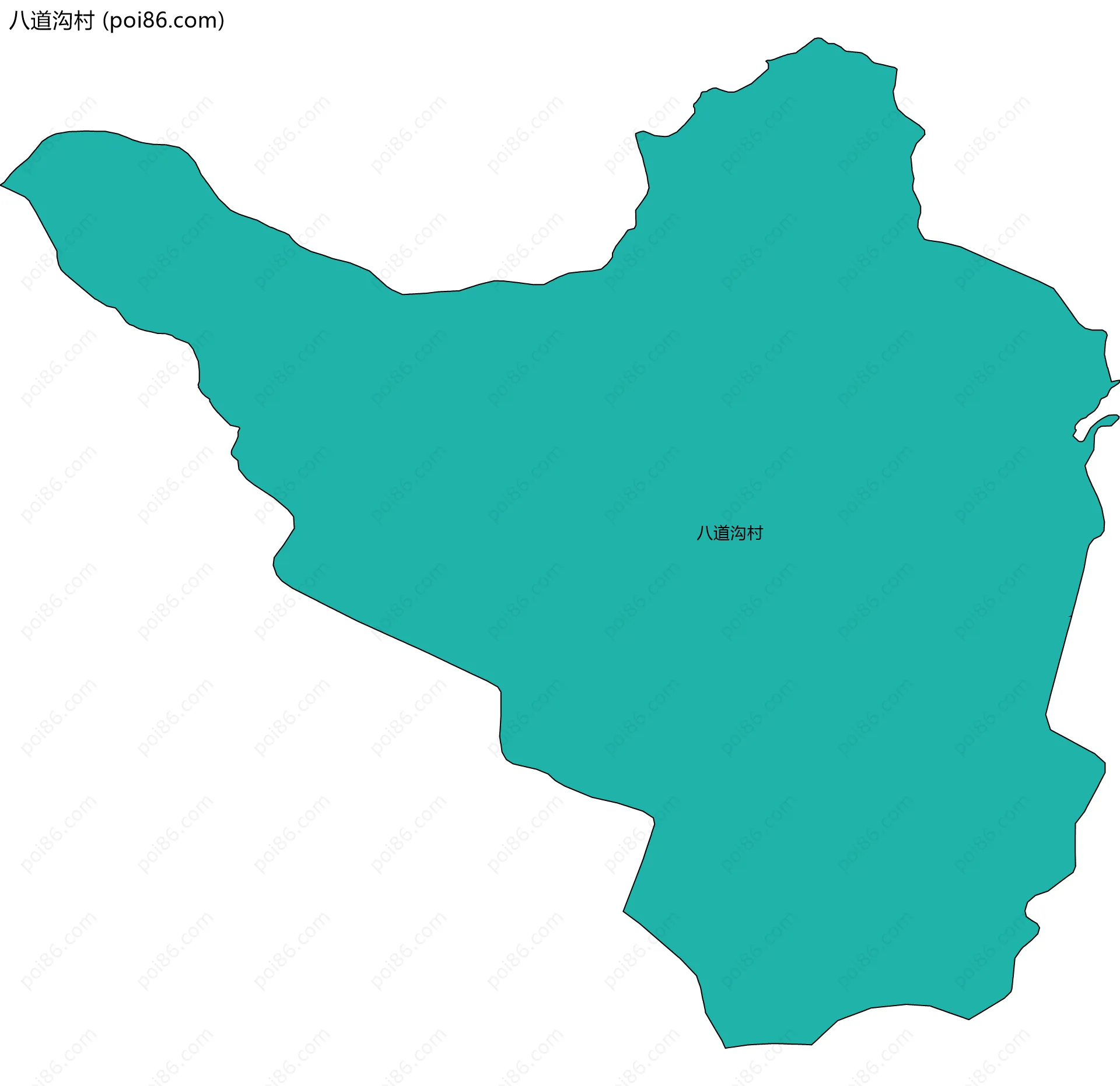 八道沟村边界地图