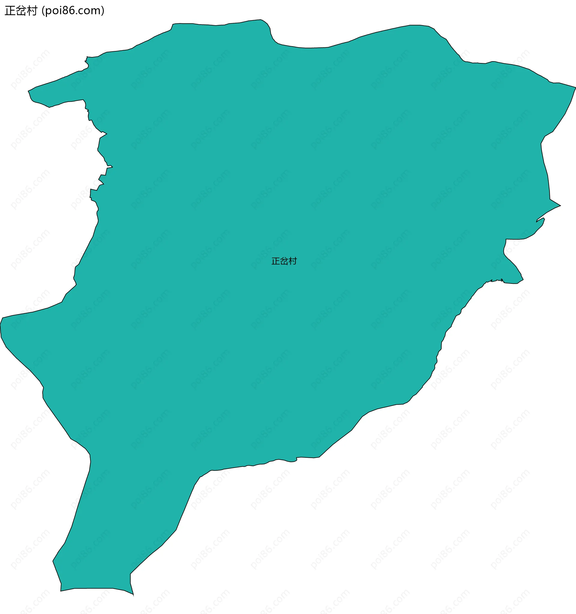 正岔村边界地图