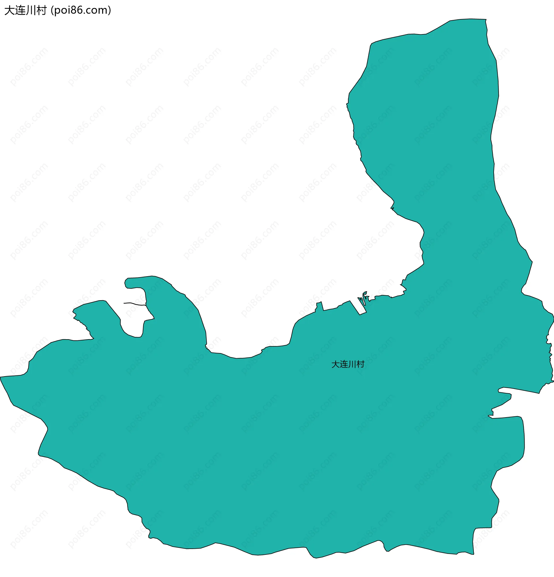 大连川村边界地图