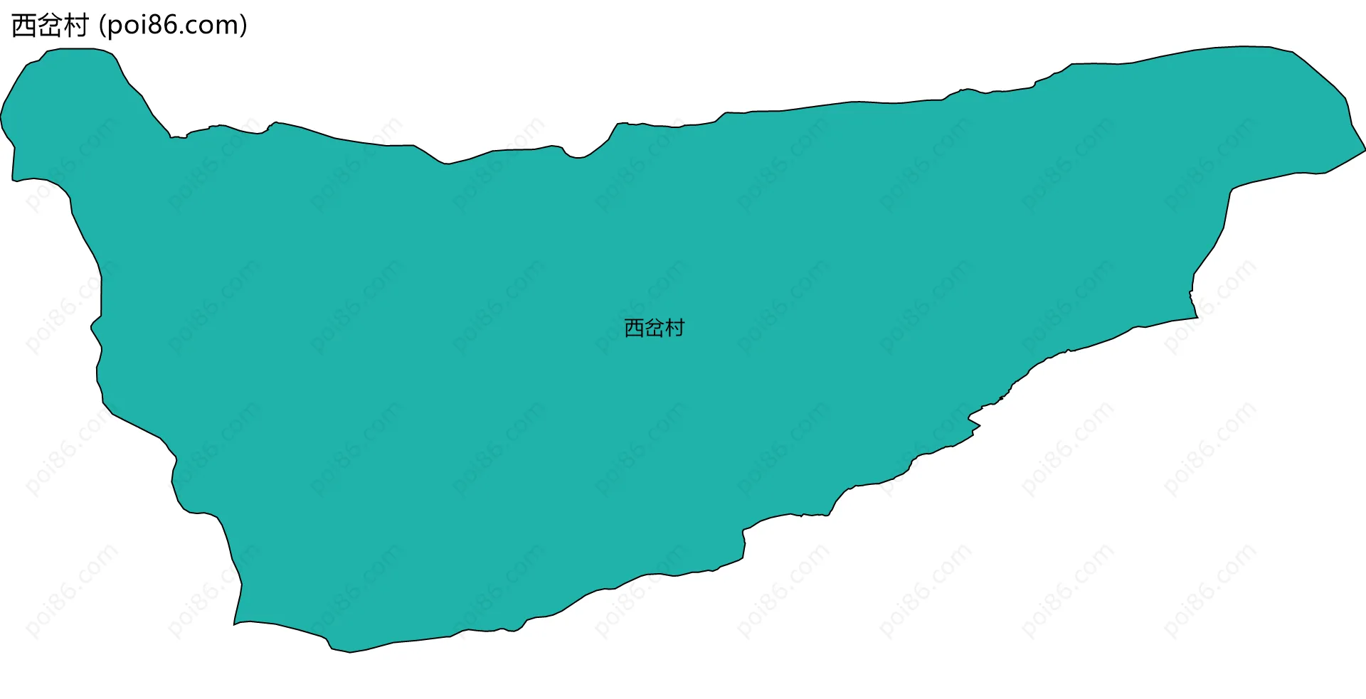 西岔村边界地图