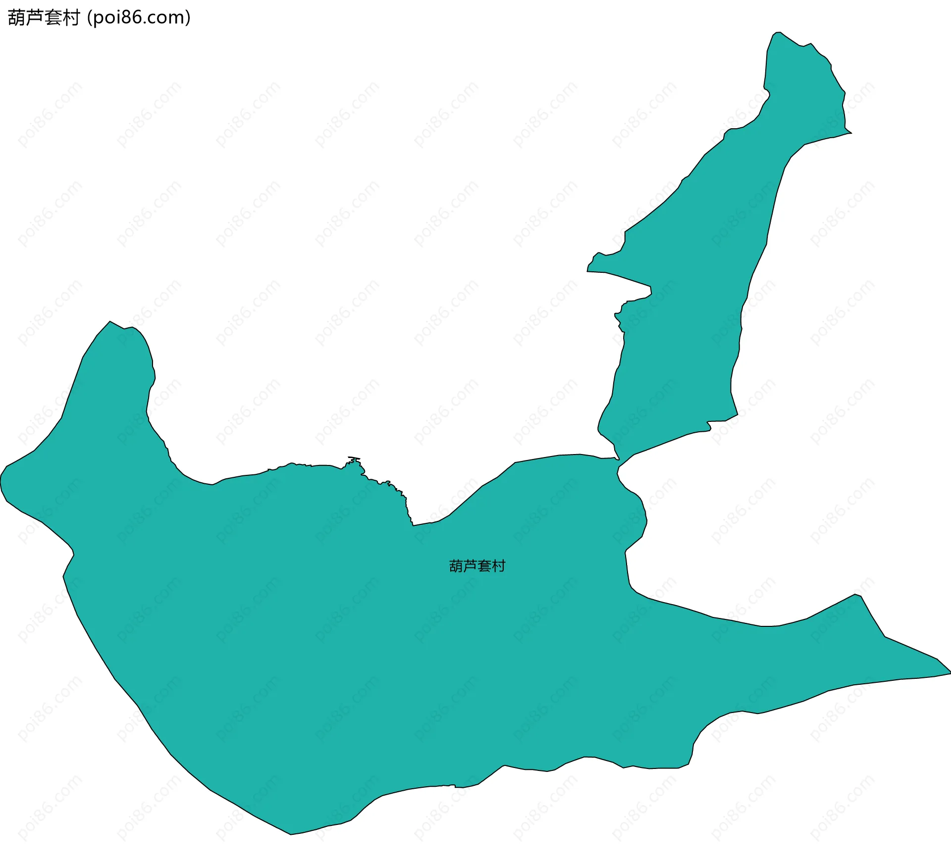 葫芦套村边界地图