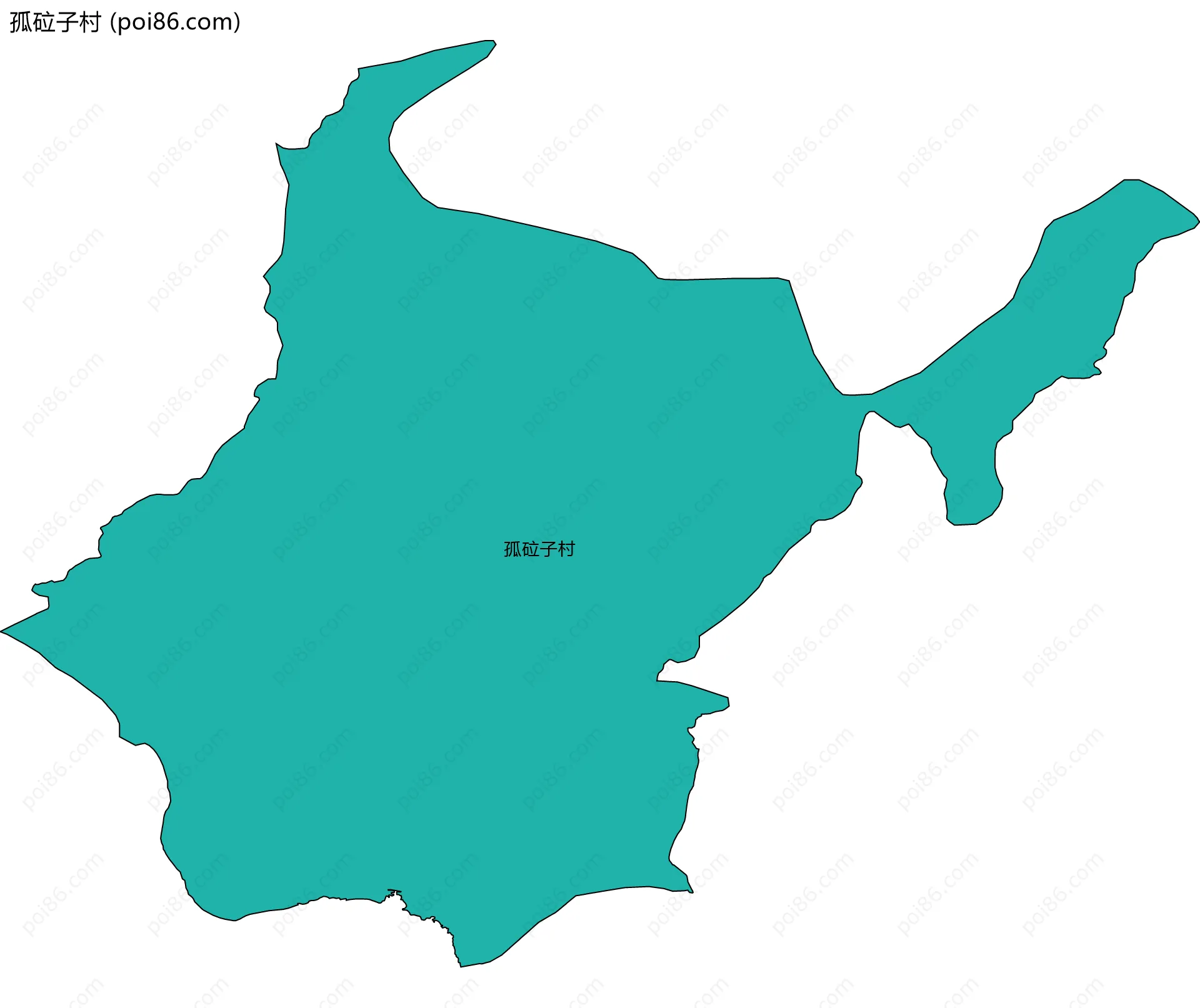 孤砬子村边界地图