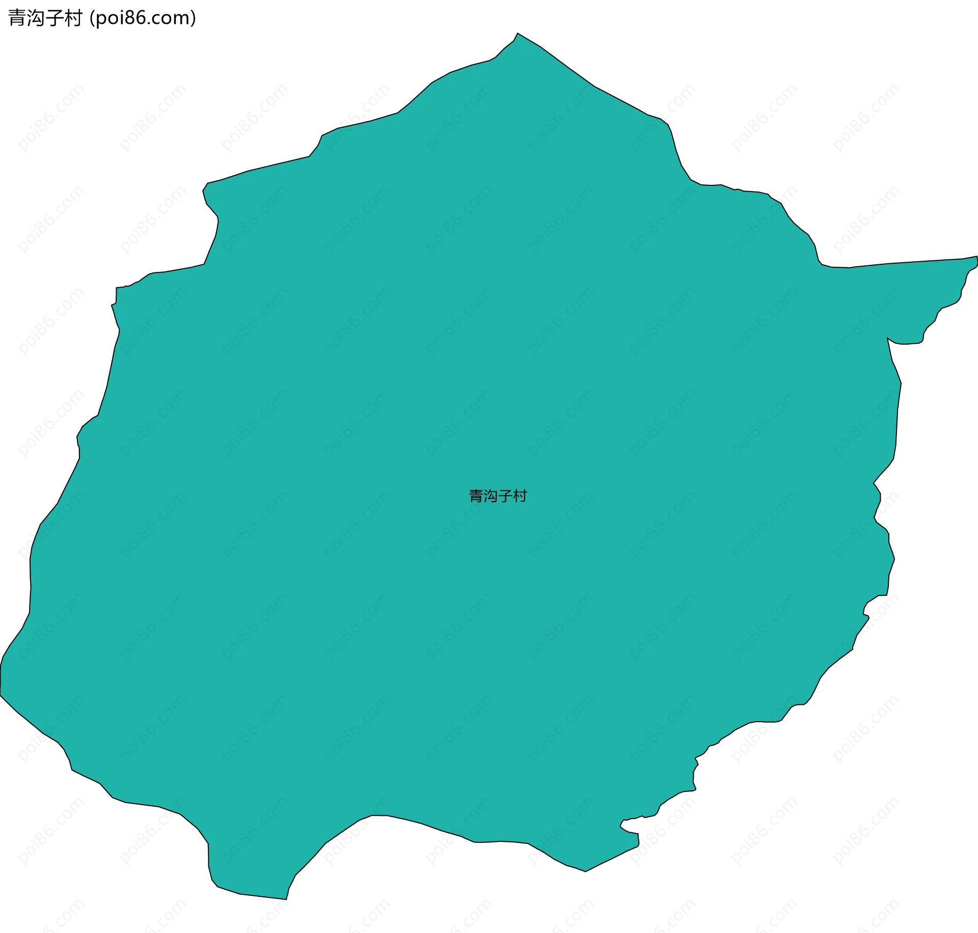 青沟子村边界地图