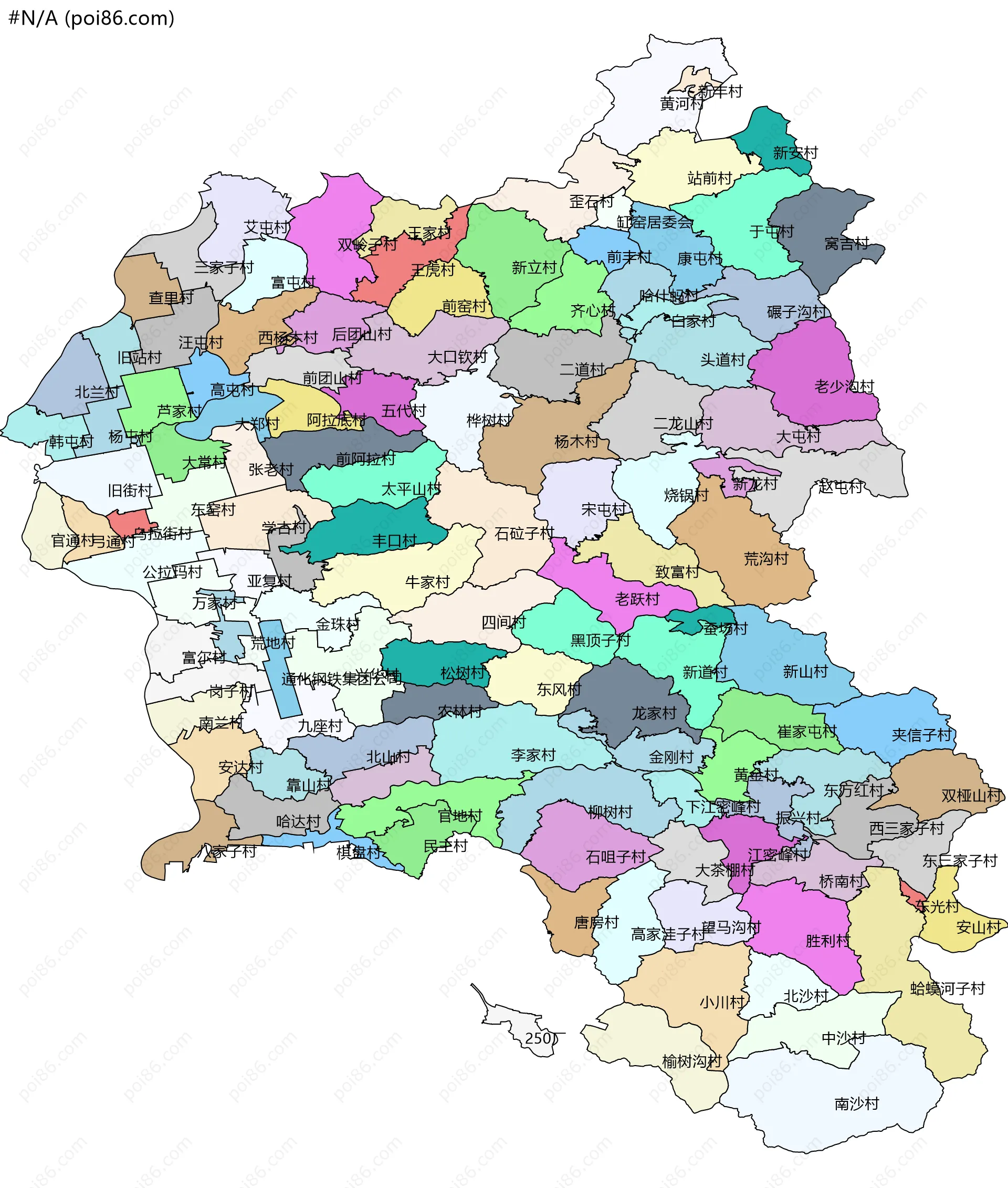 #N/A边界地图(五级行政区划)