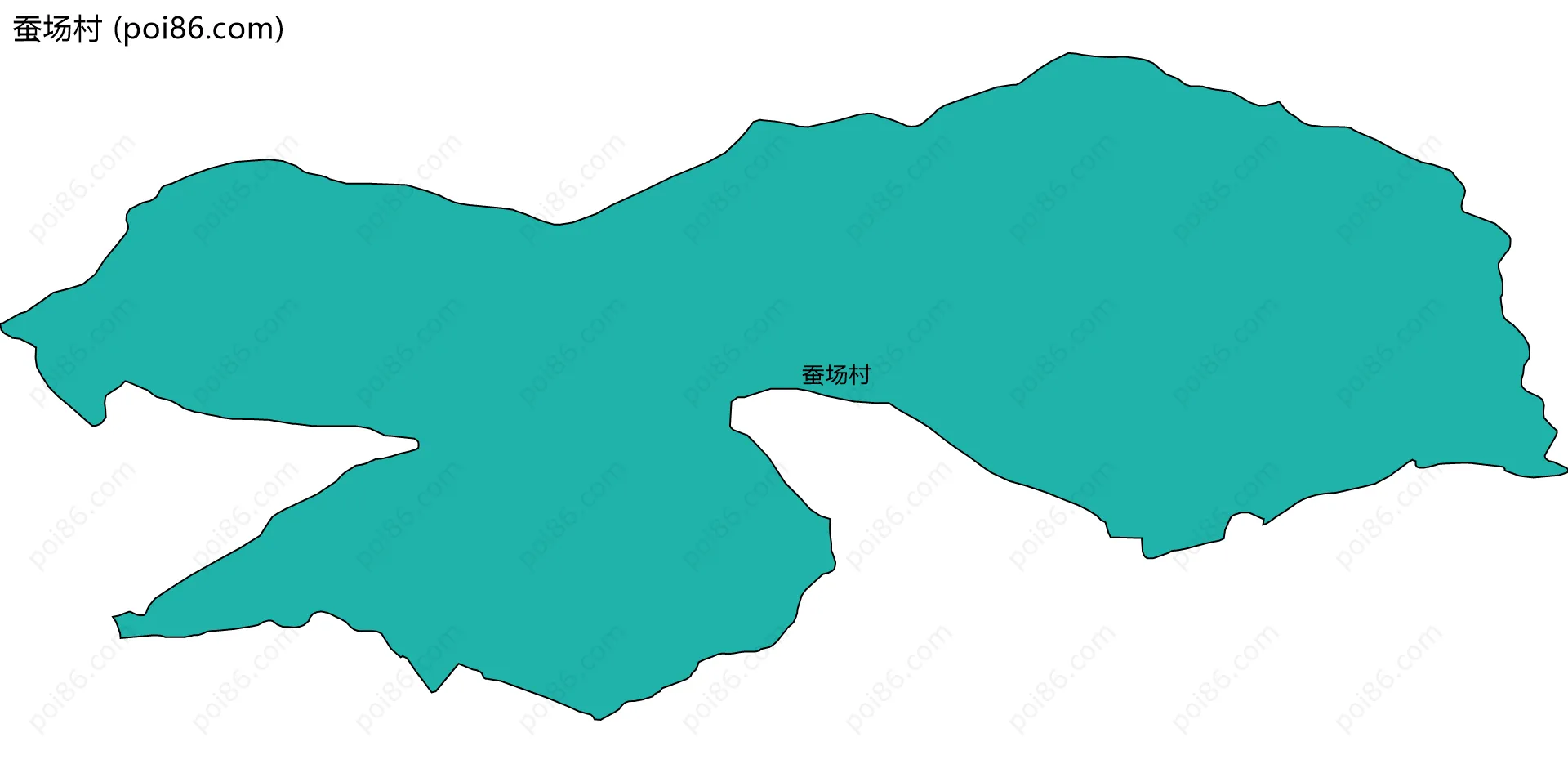 蚕场村边界地图