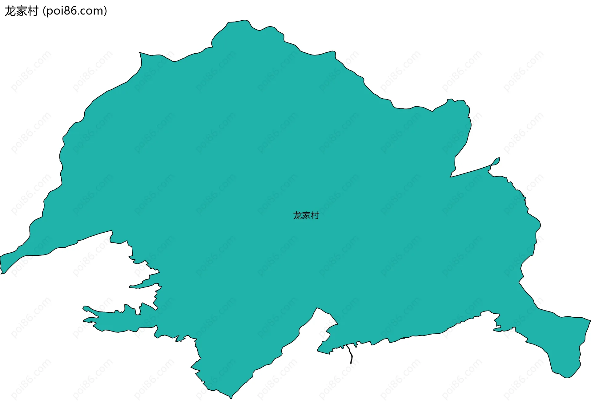 龙家村边界地图