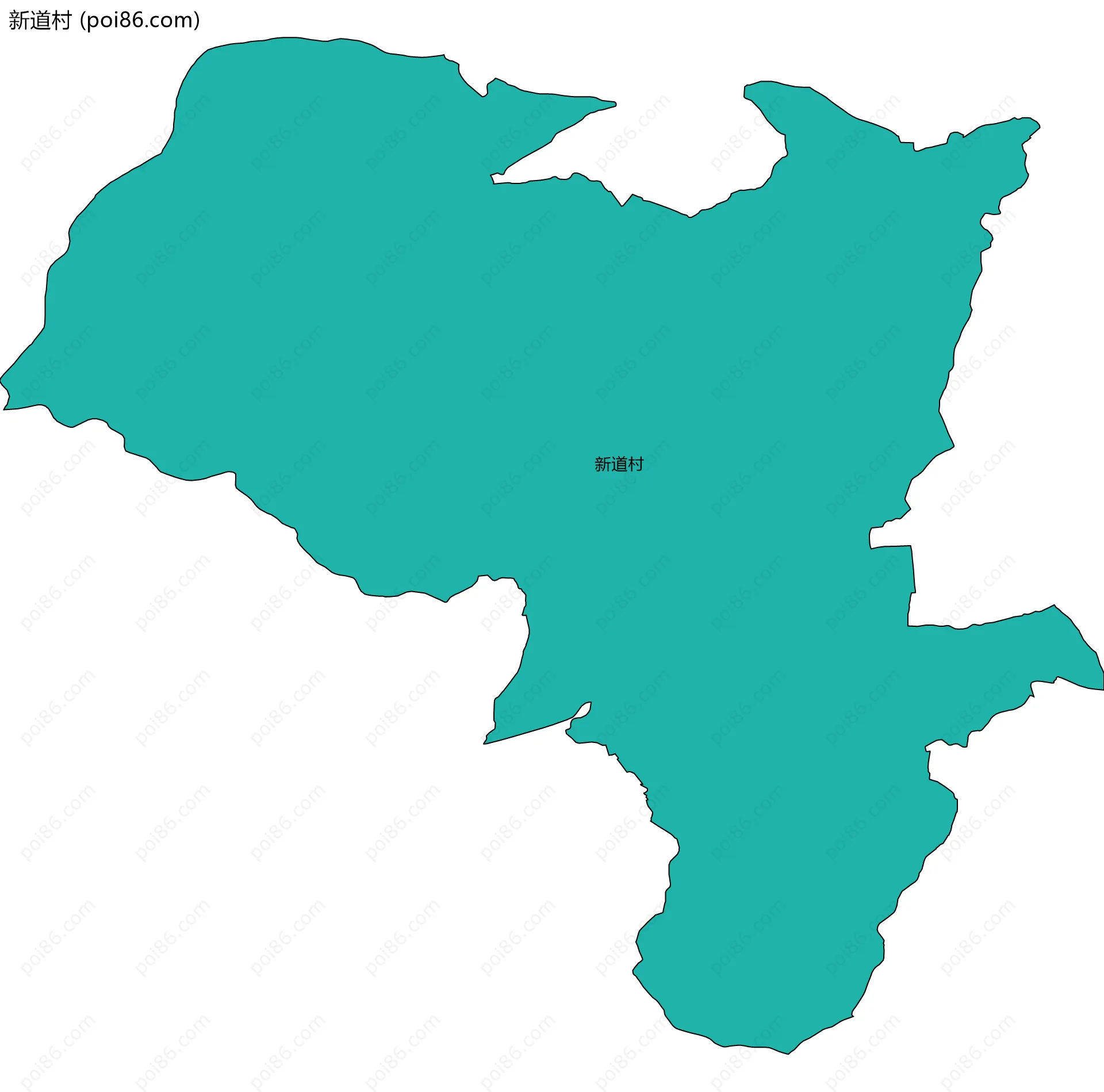 新道村边界地图