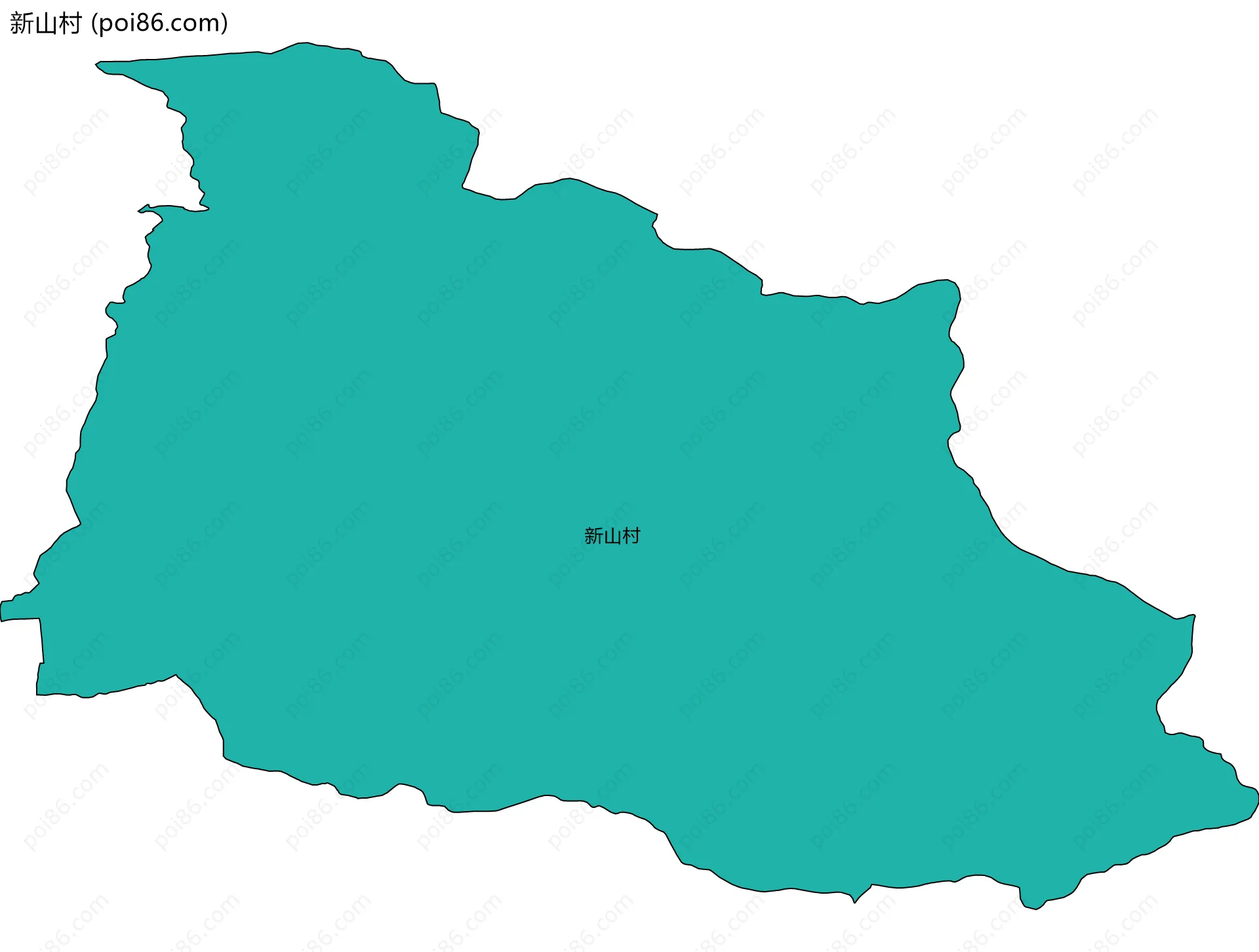 新山村边界地图