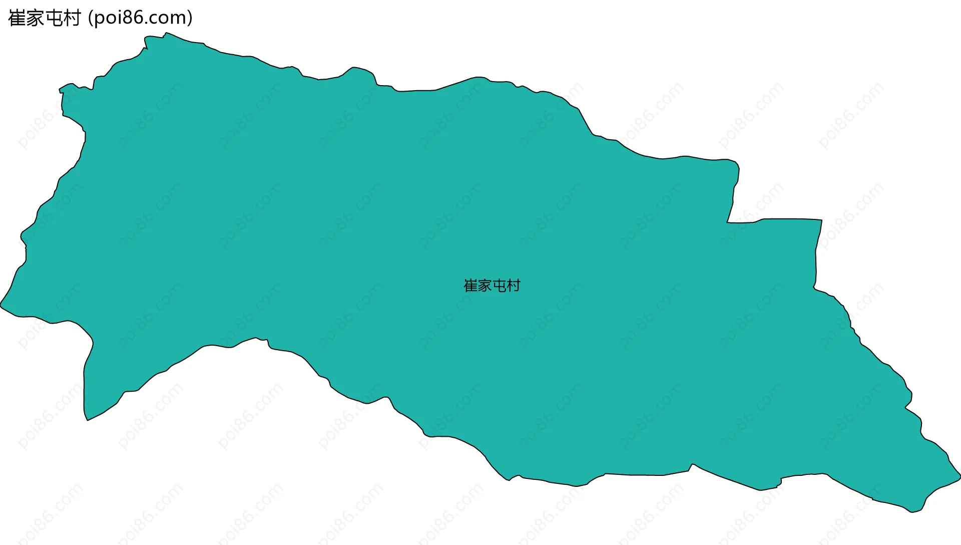 崔家屯村边界地图