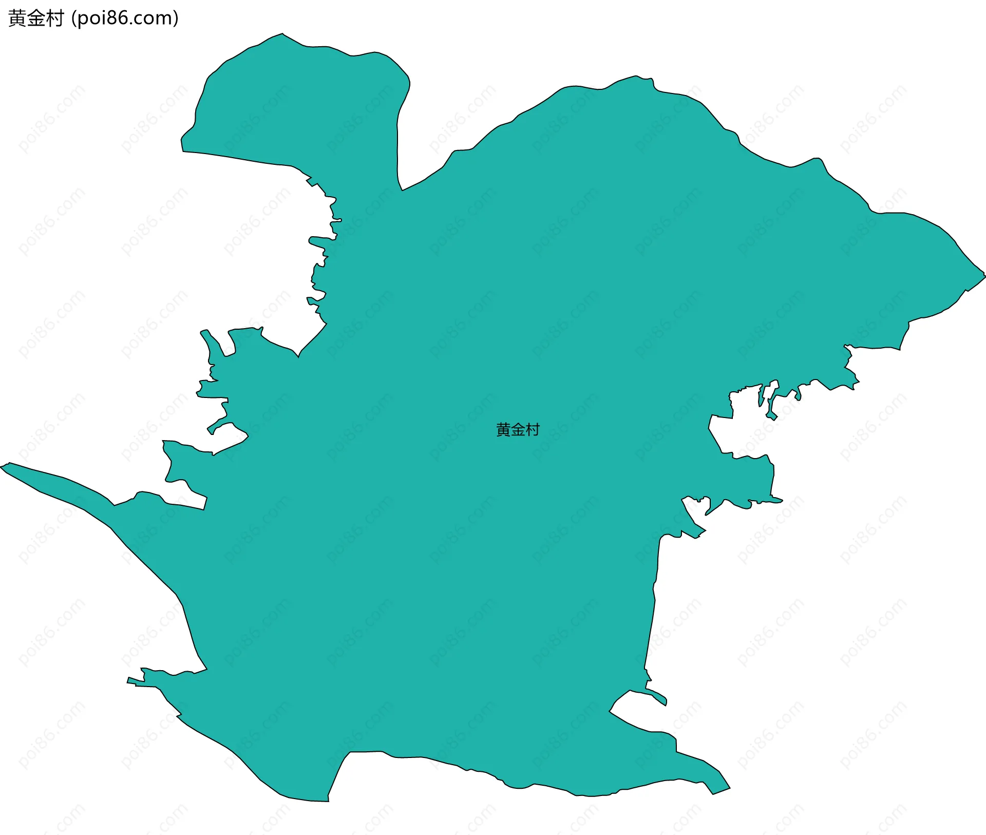 黄金村边界地图