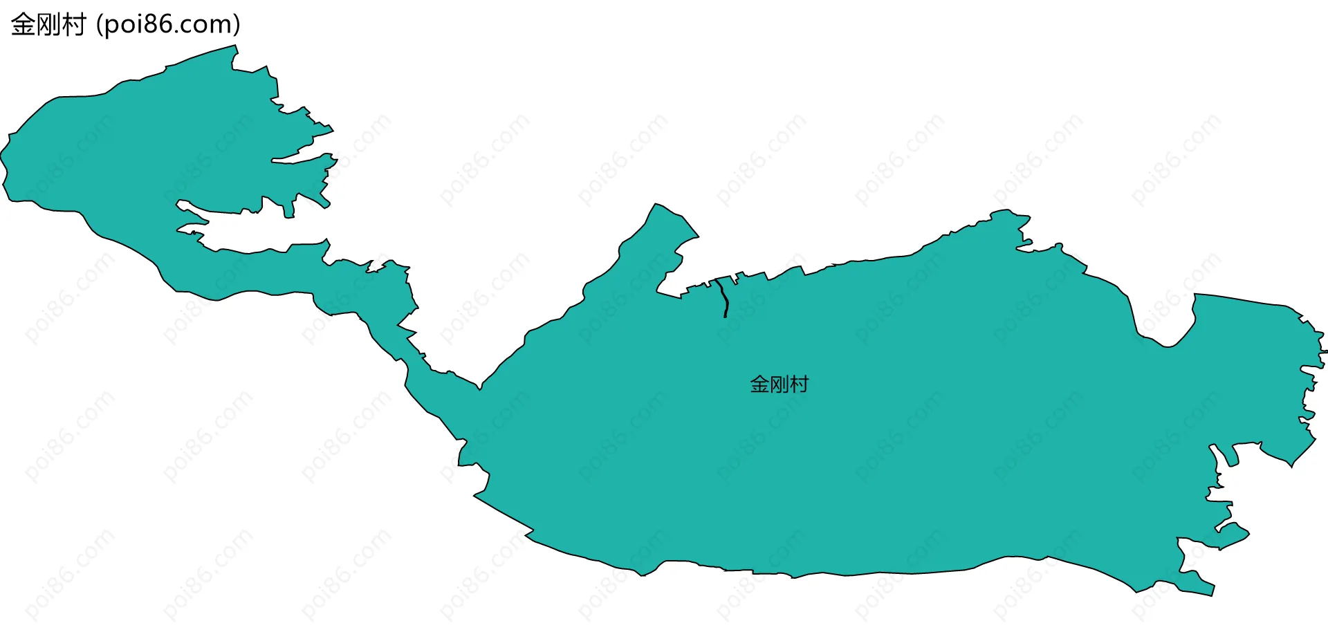 金刚村边界地图