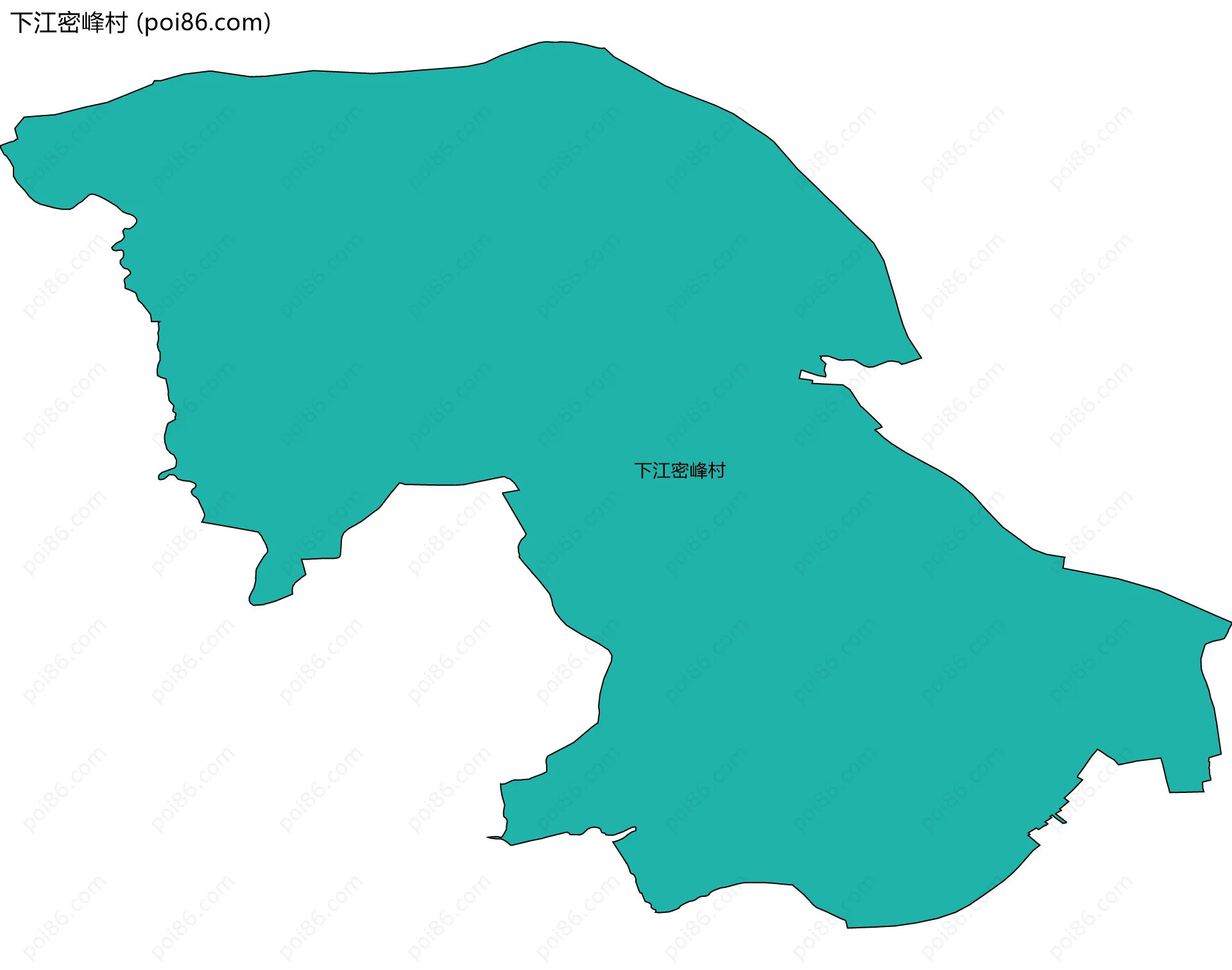 下江密峰村边界地图