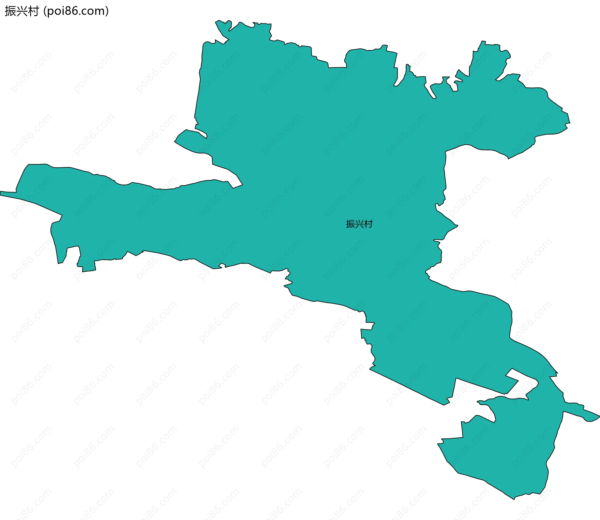 振兴村边界地图