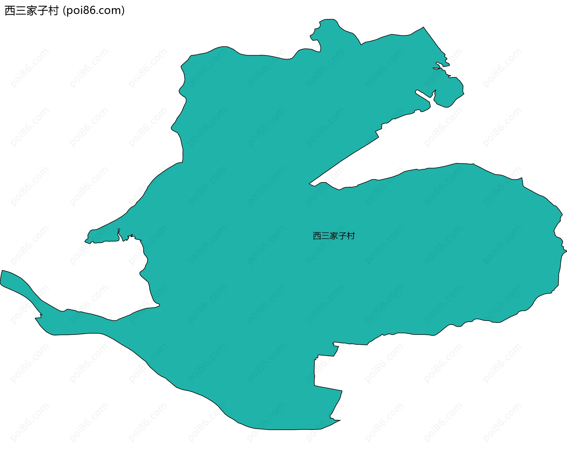 西三家子村边界地图