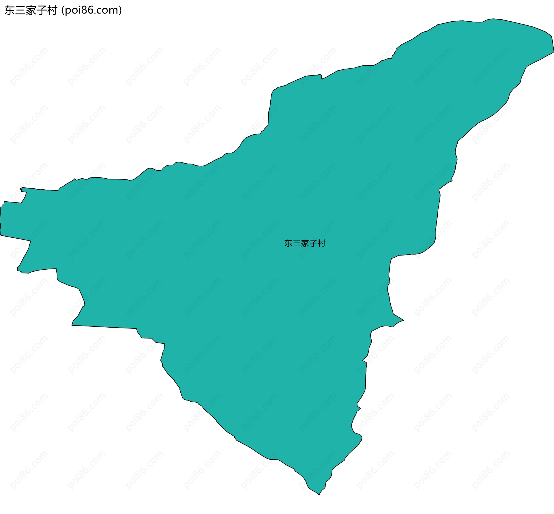 东三家子村边界地图