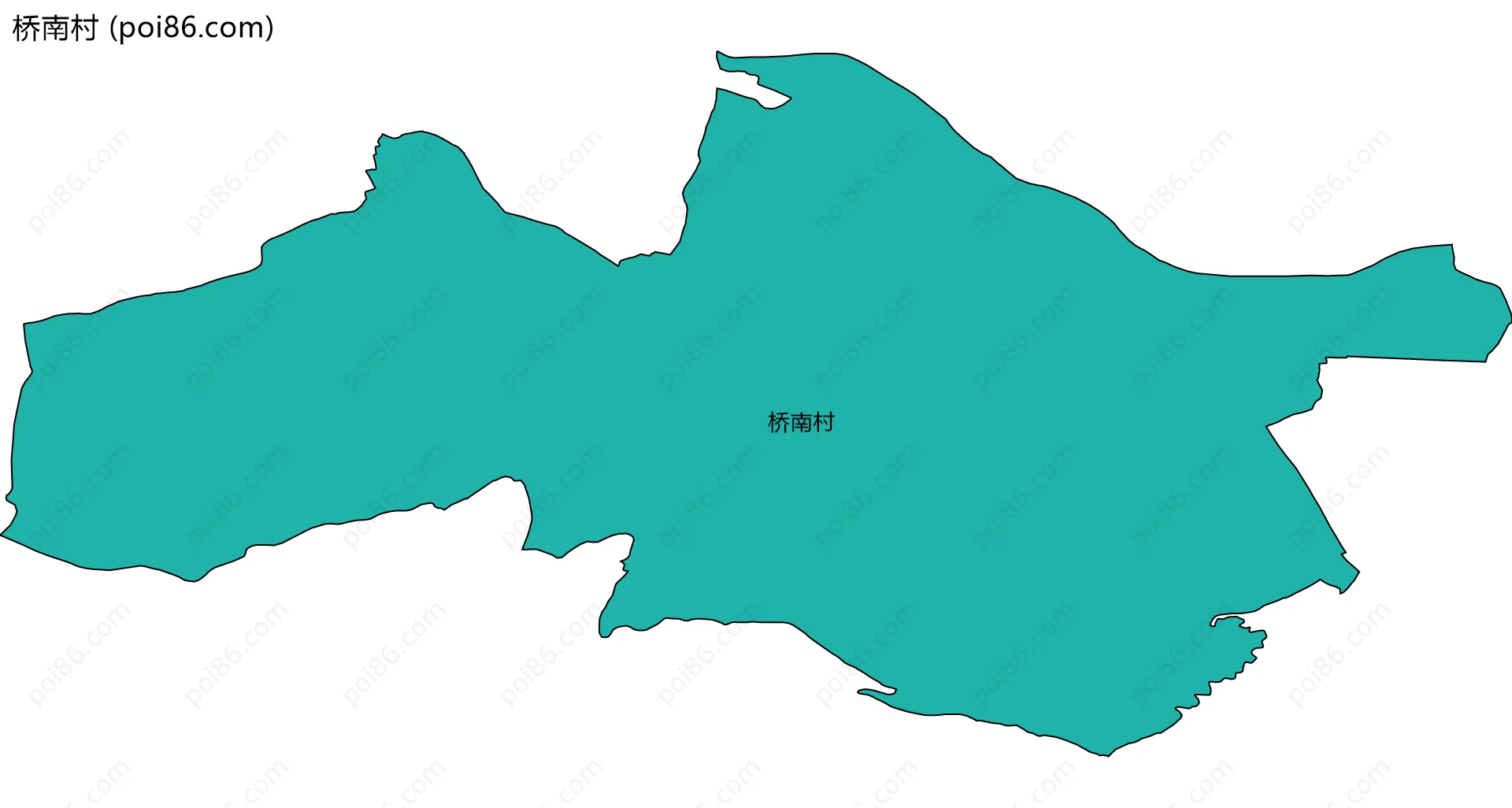 桥南村边界地图