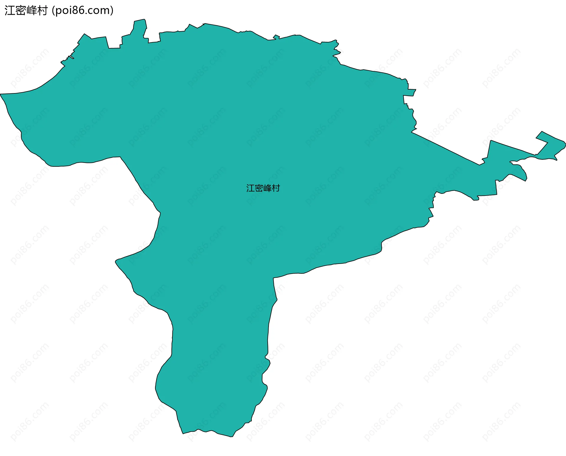 江密峰村边界地图
