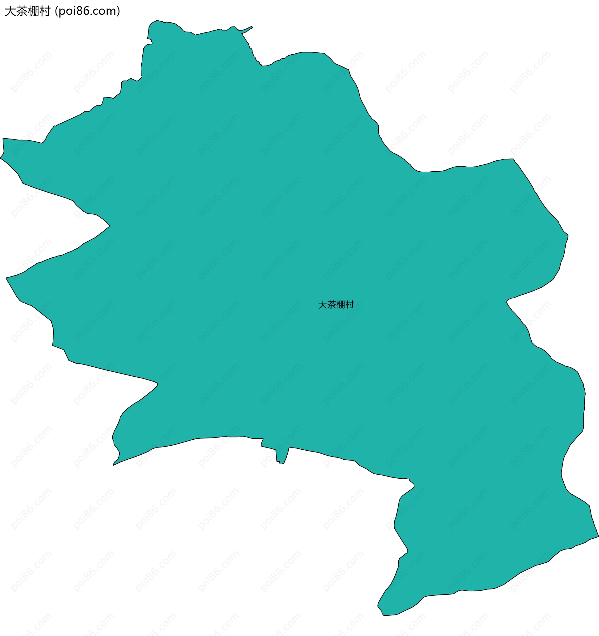 大茶棚村边界地图