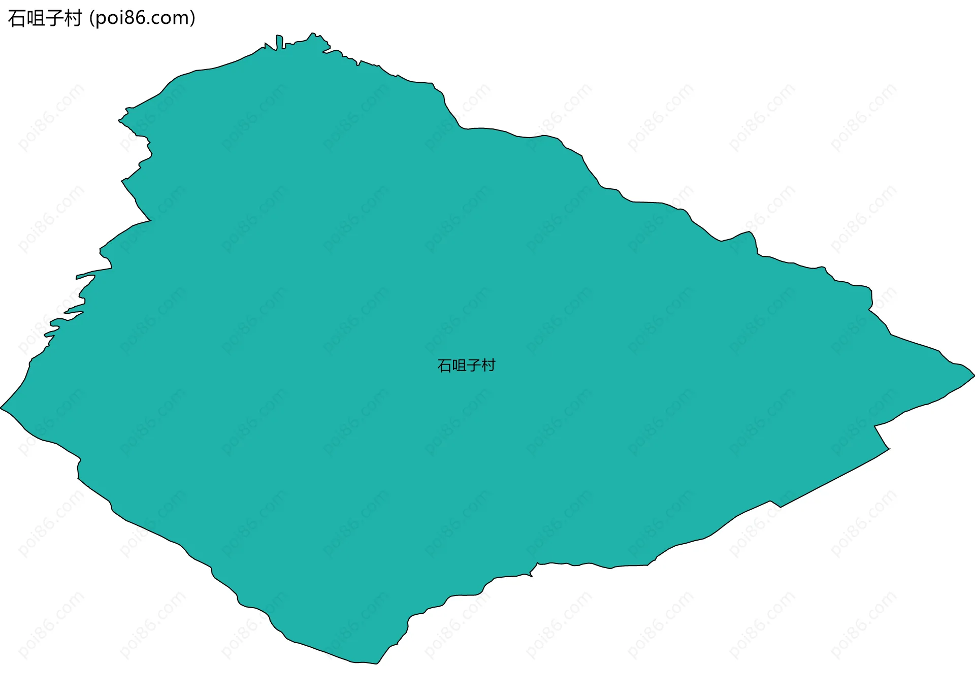 石咀子村边界地图