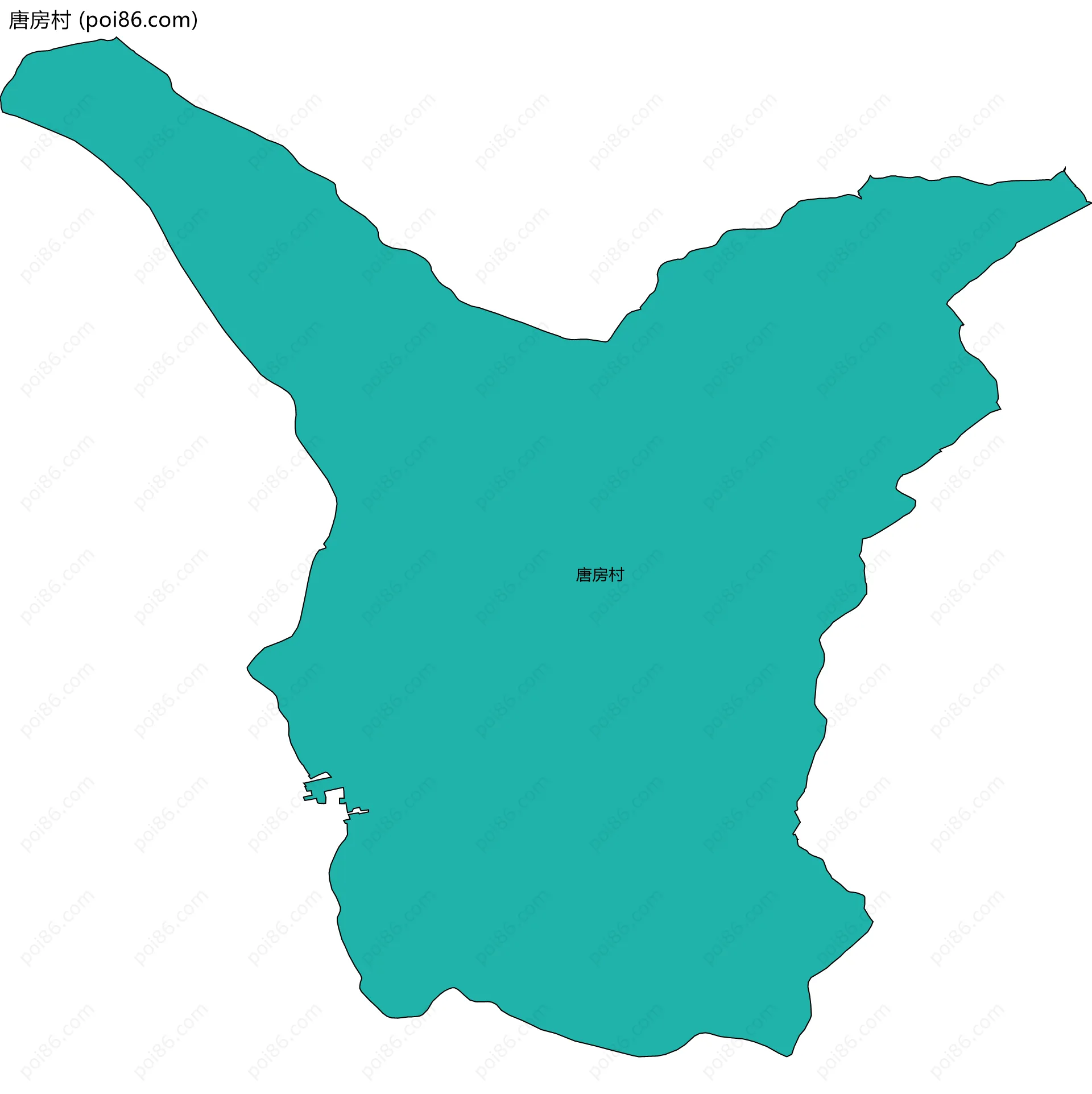 唐房村边界地图