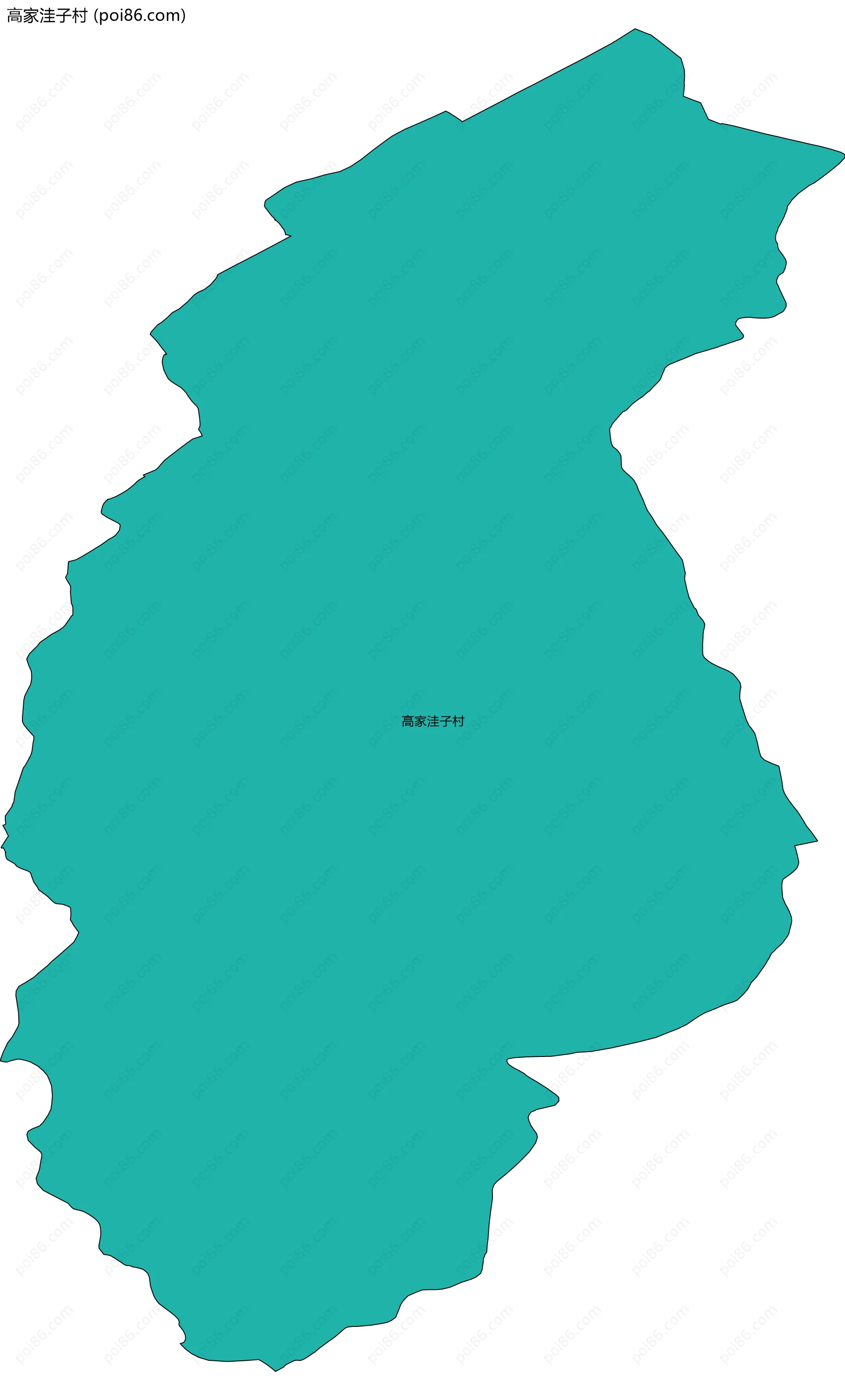 高家洼子村边界地图