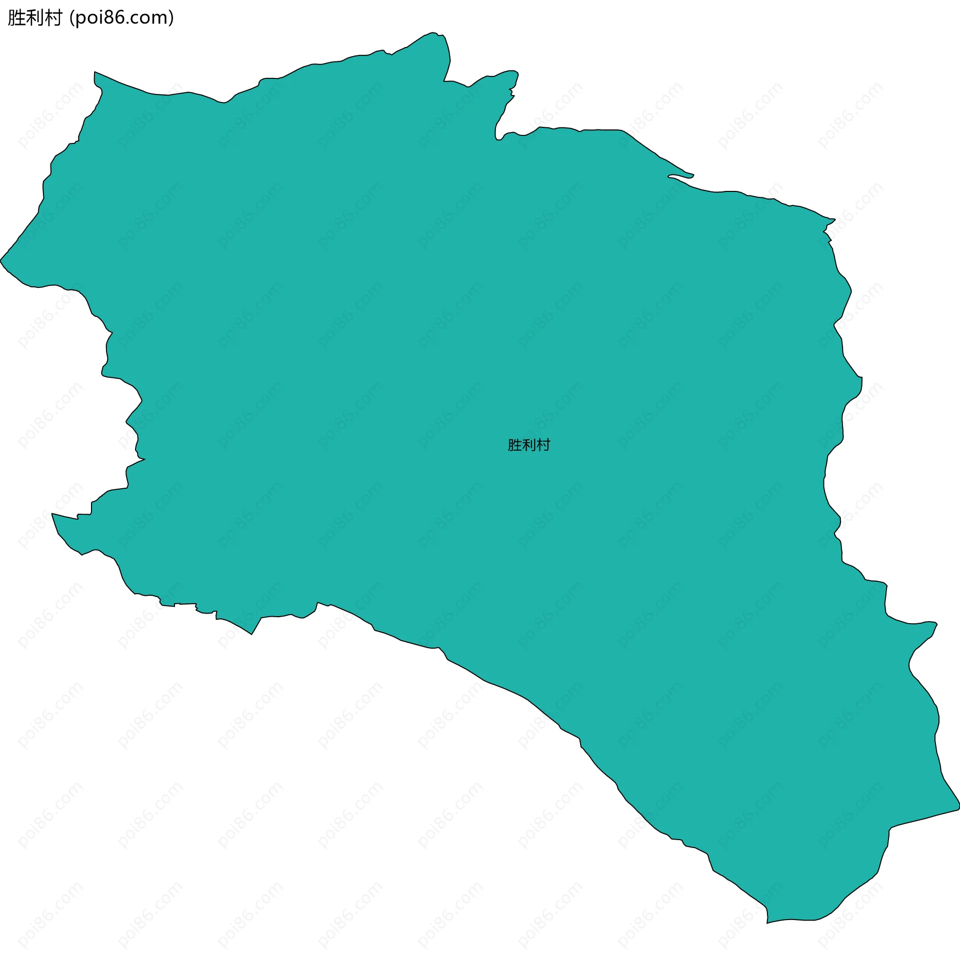 胜利村边界地图