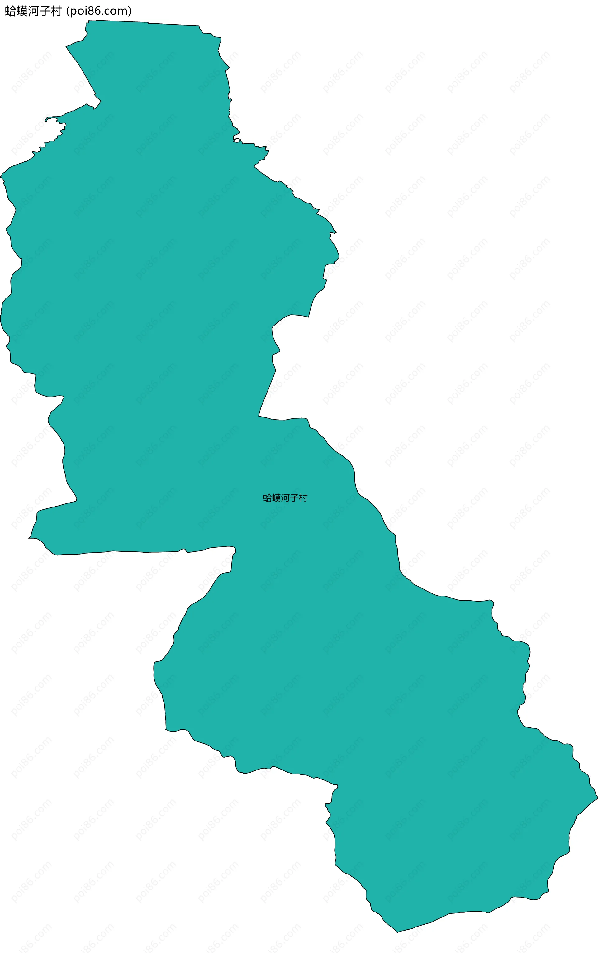 蛤蟆河子村边界地图