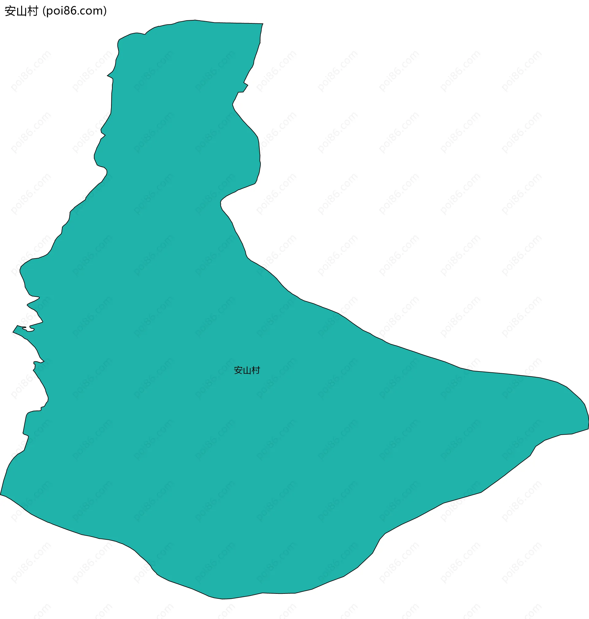 安山村边界地图