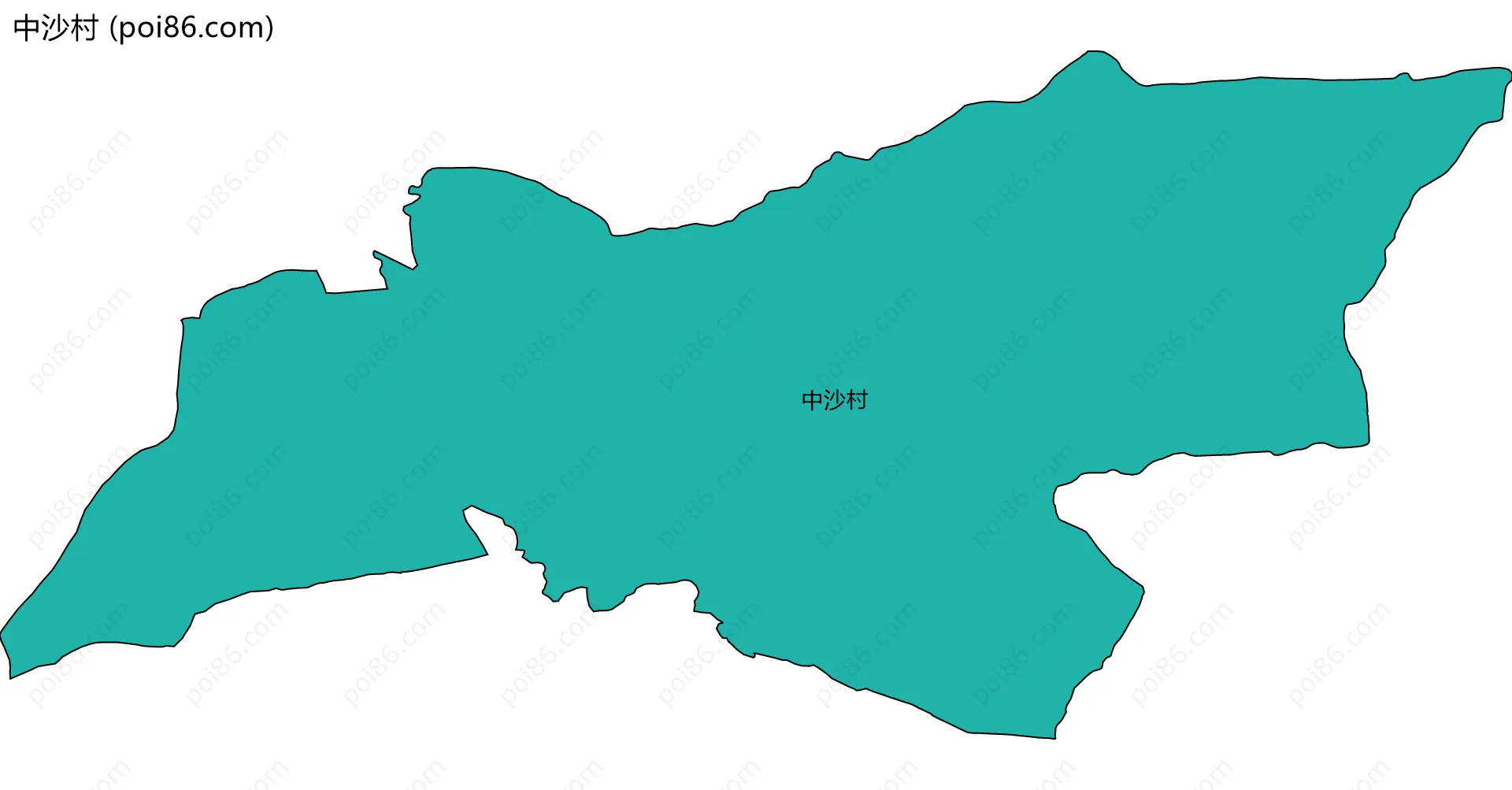 中沙村边界地图