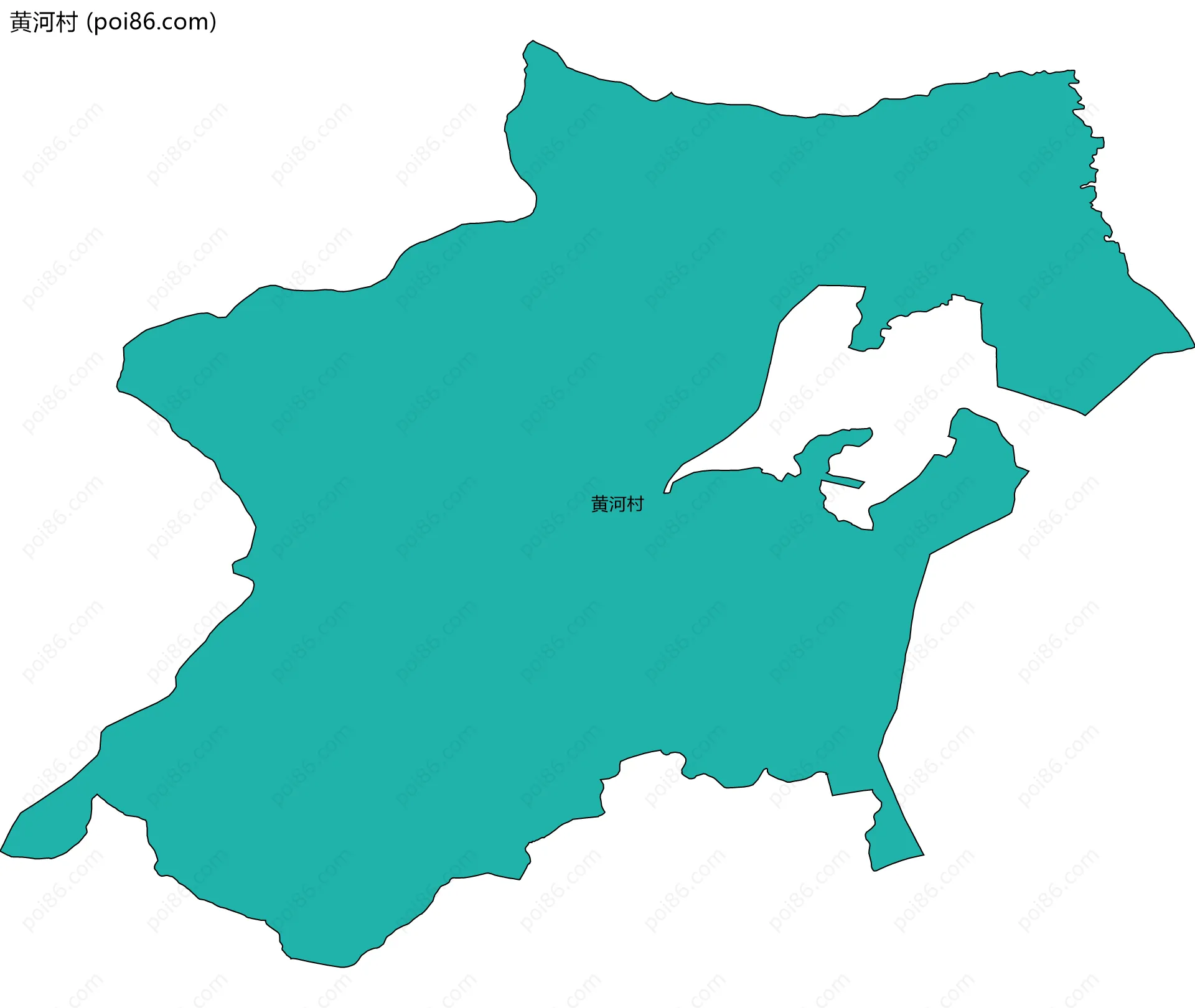 黄河村边界地图