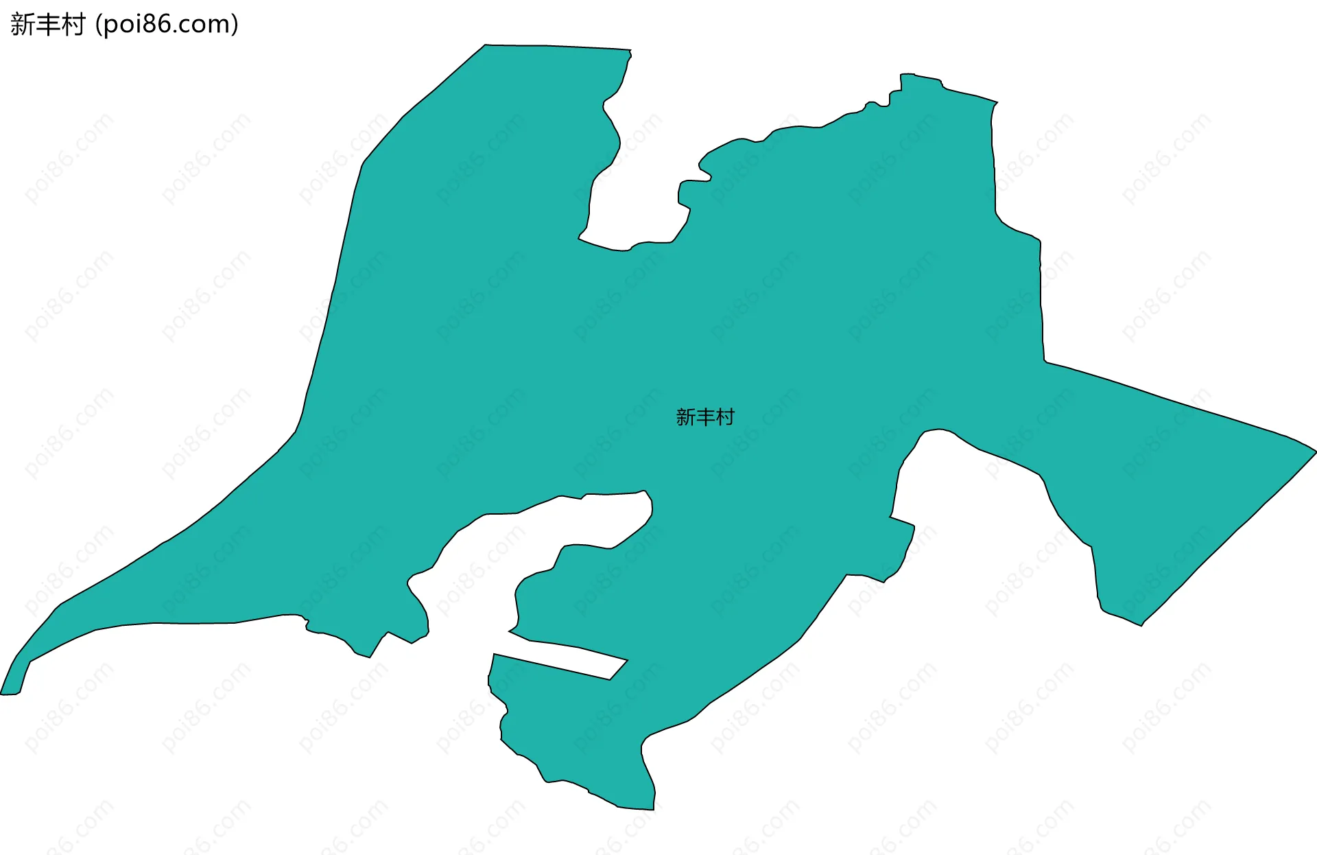 新丰村边界地图