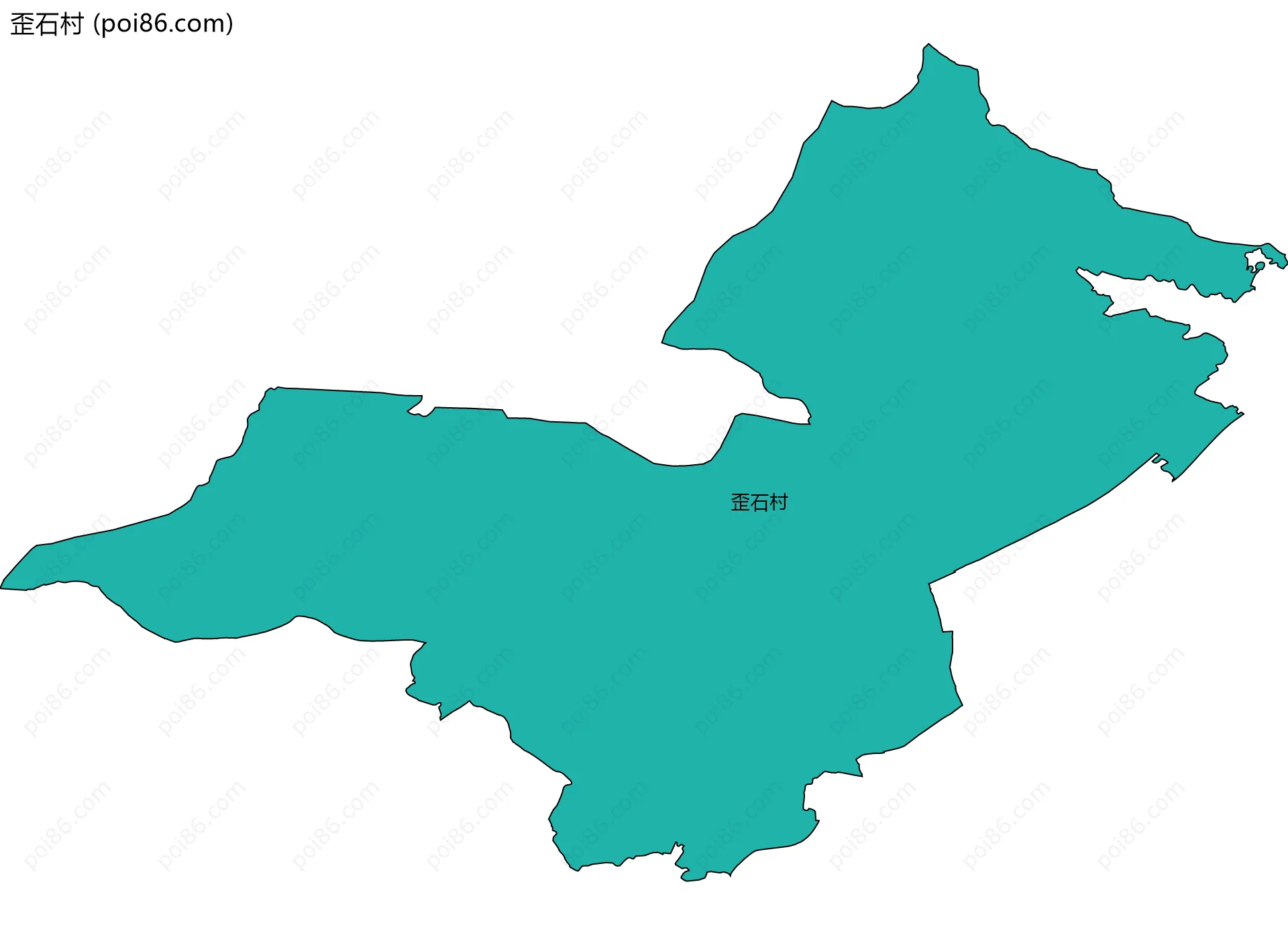 歪石村边界地图