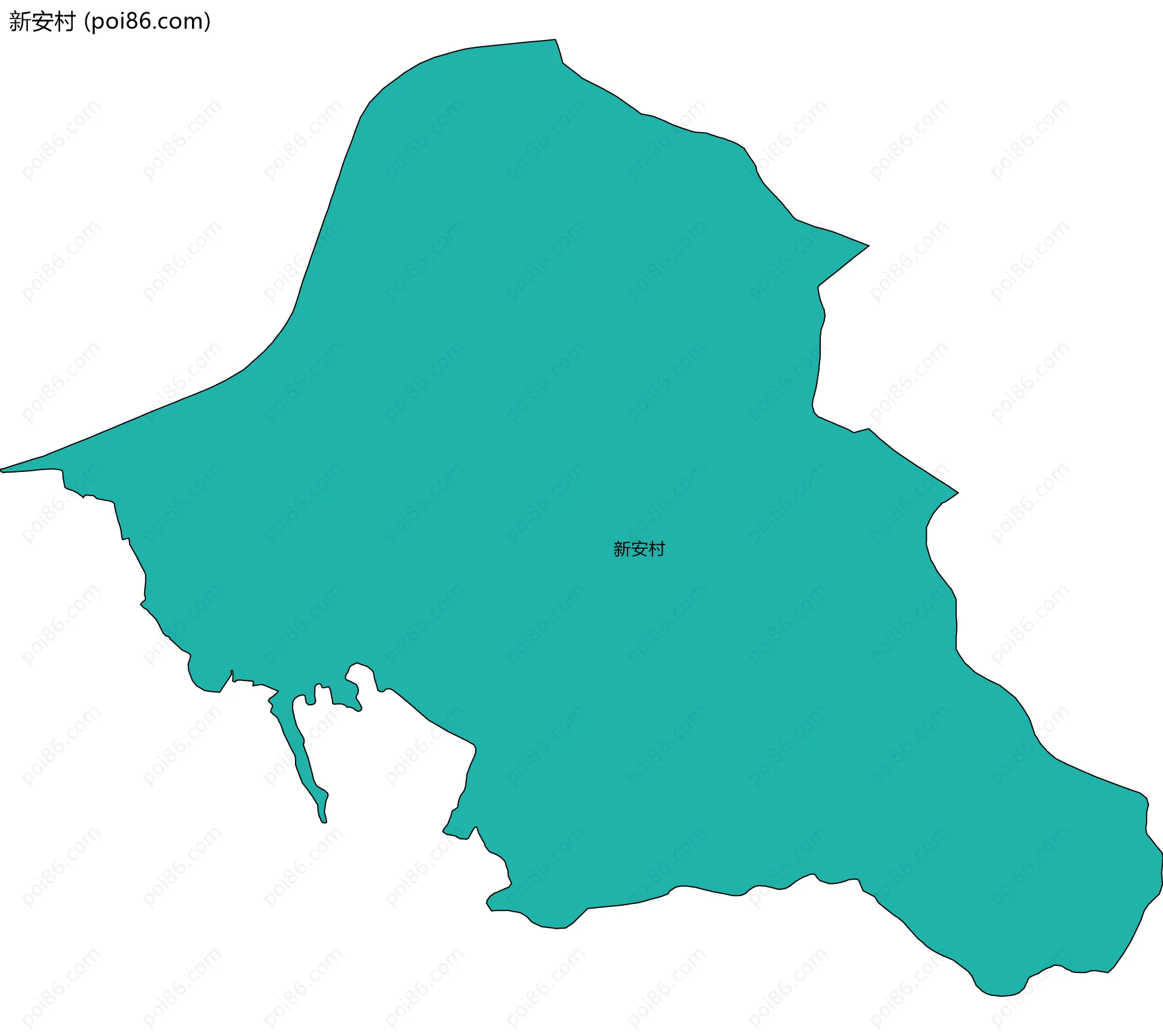 新安村边界地图