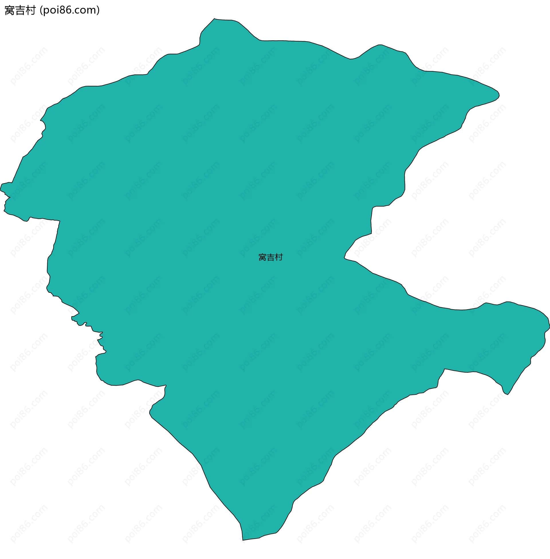 窝吉村边界地图