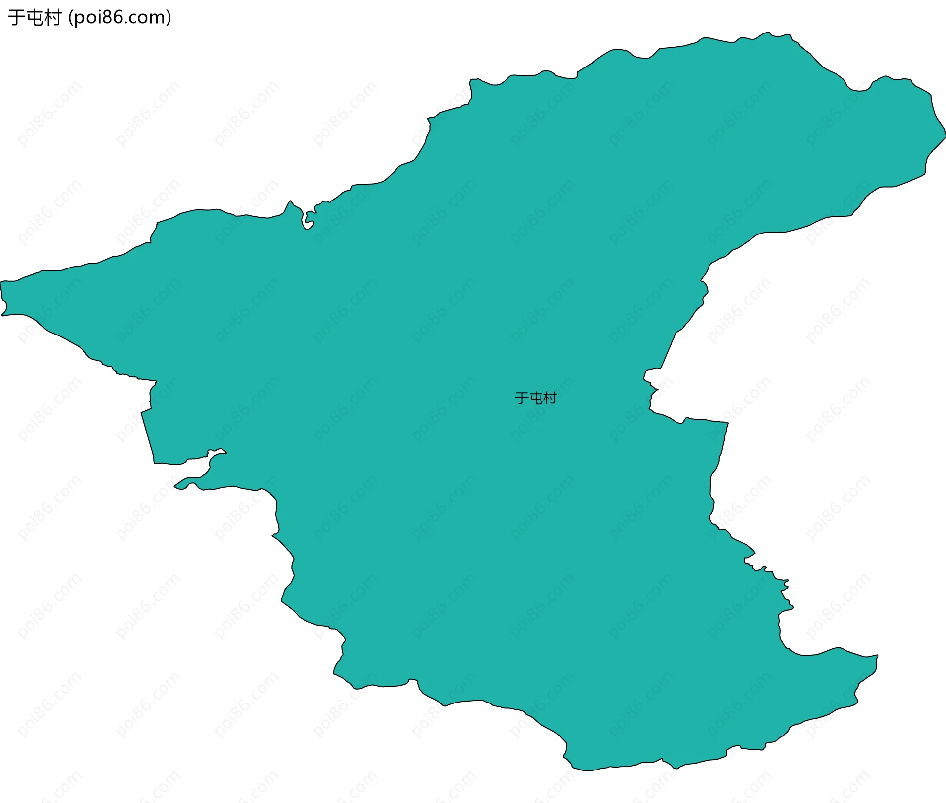 于屯村边界地图