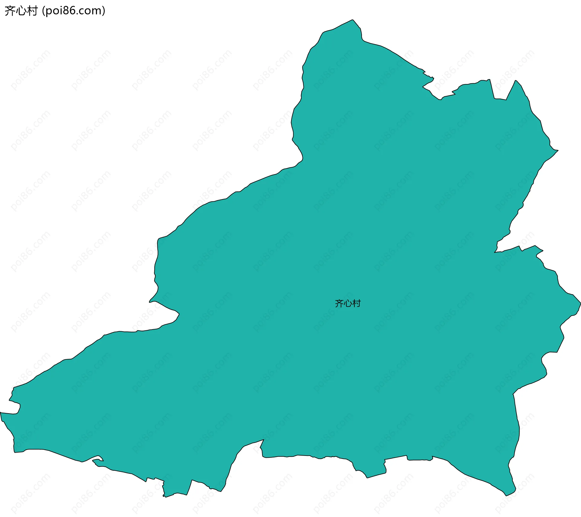 齐心村边界地图