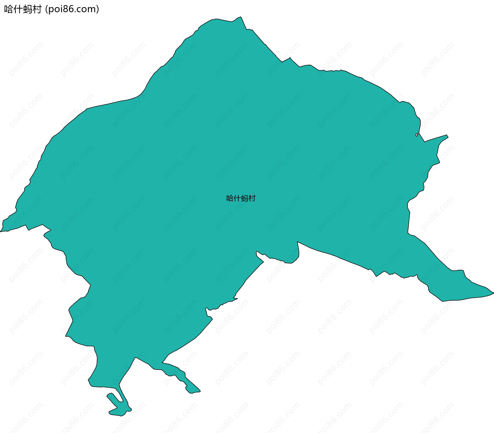 哈什蚂村边界地图