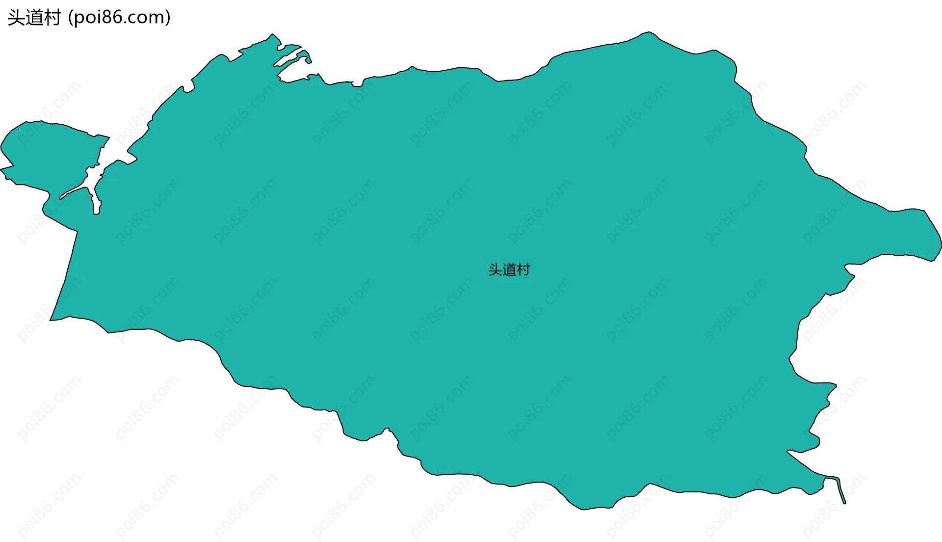 头道村边界地图